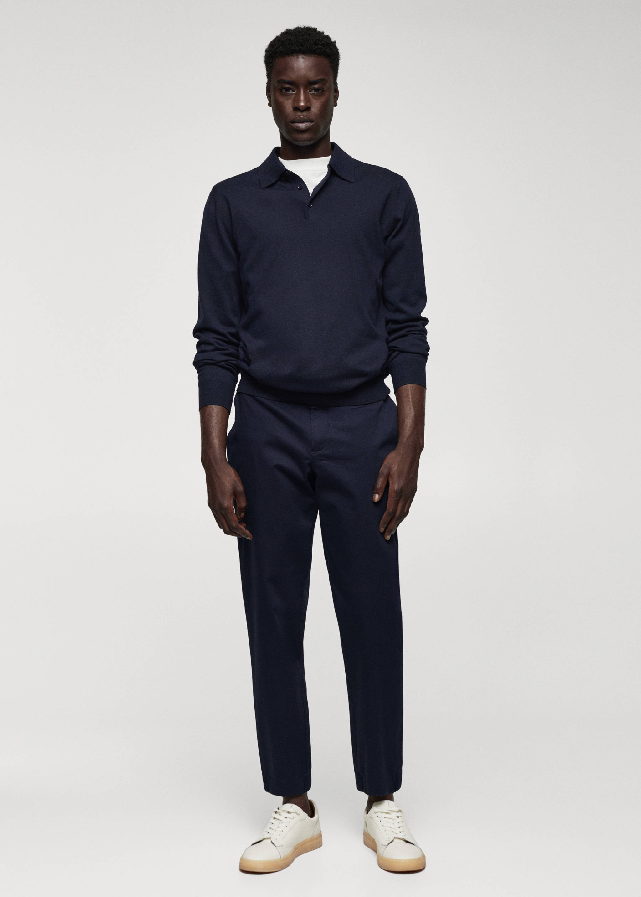 Pantalón slim fit algodón elástico - Plano general