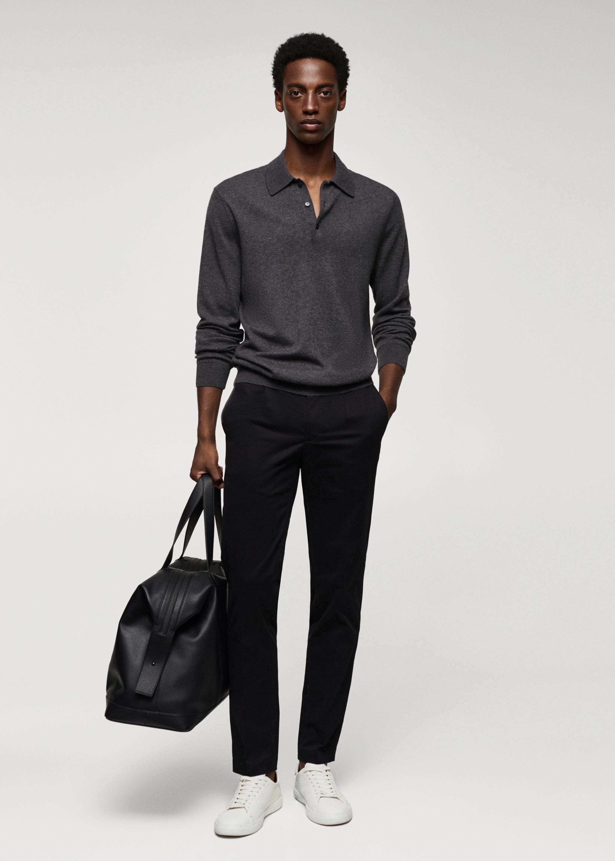 Chino slim-fit coton pinces - Plan général