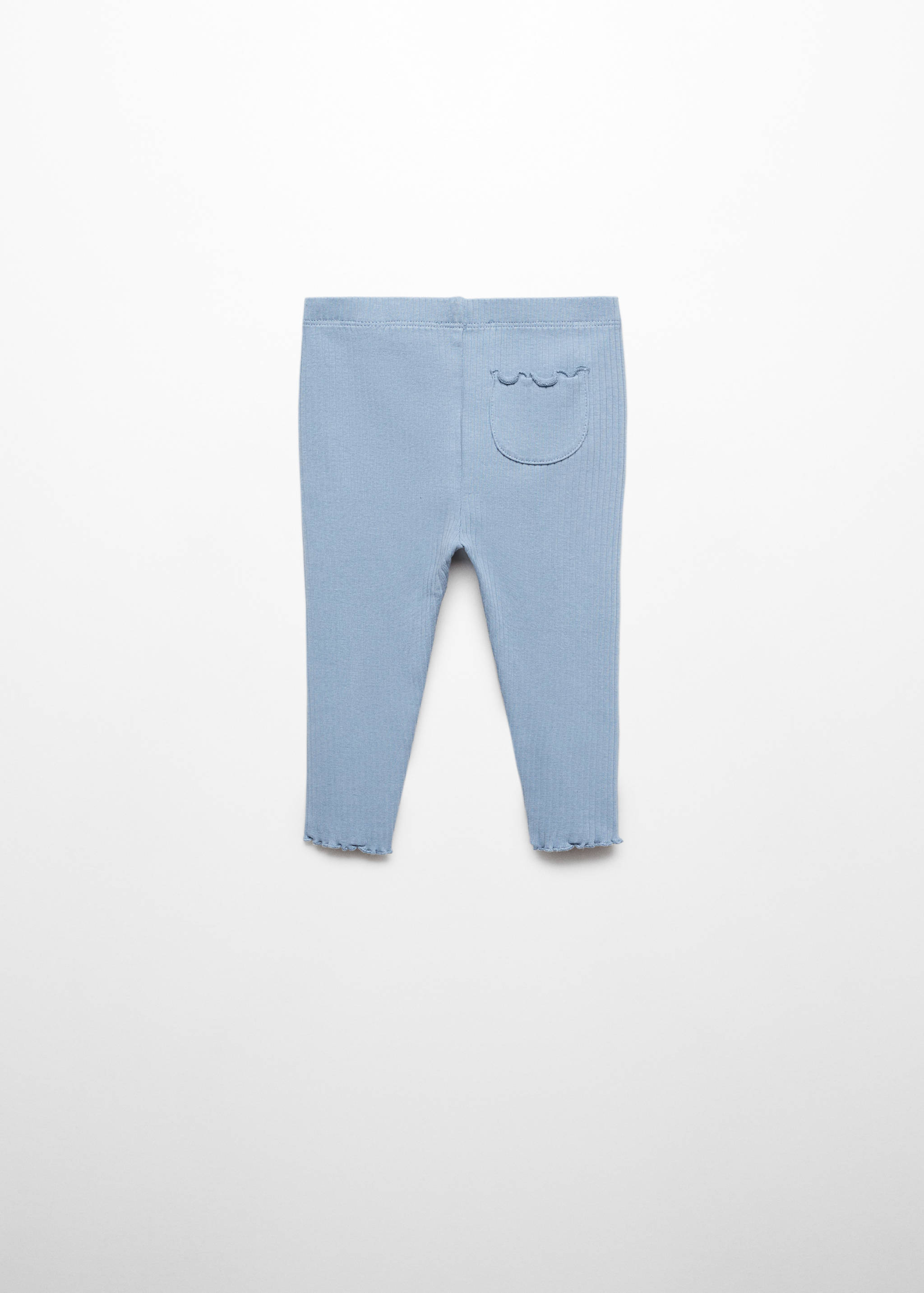 Cotton ribbed leggings - Reverse of the article