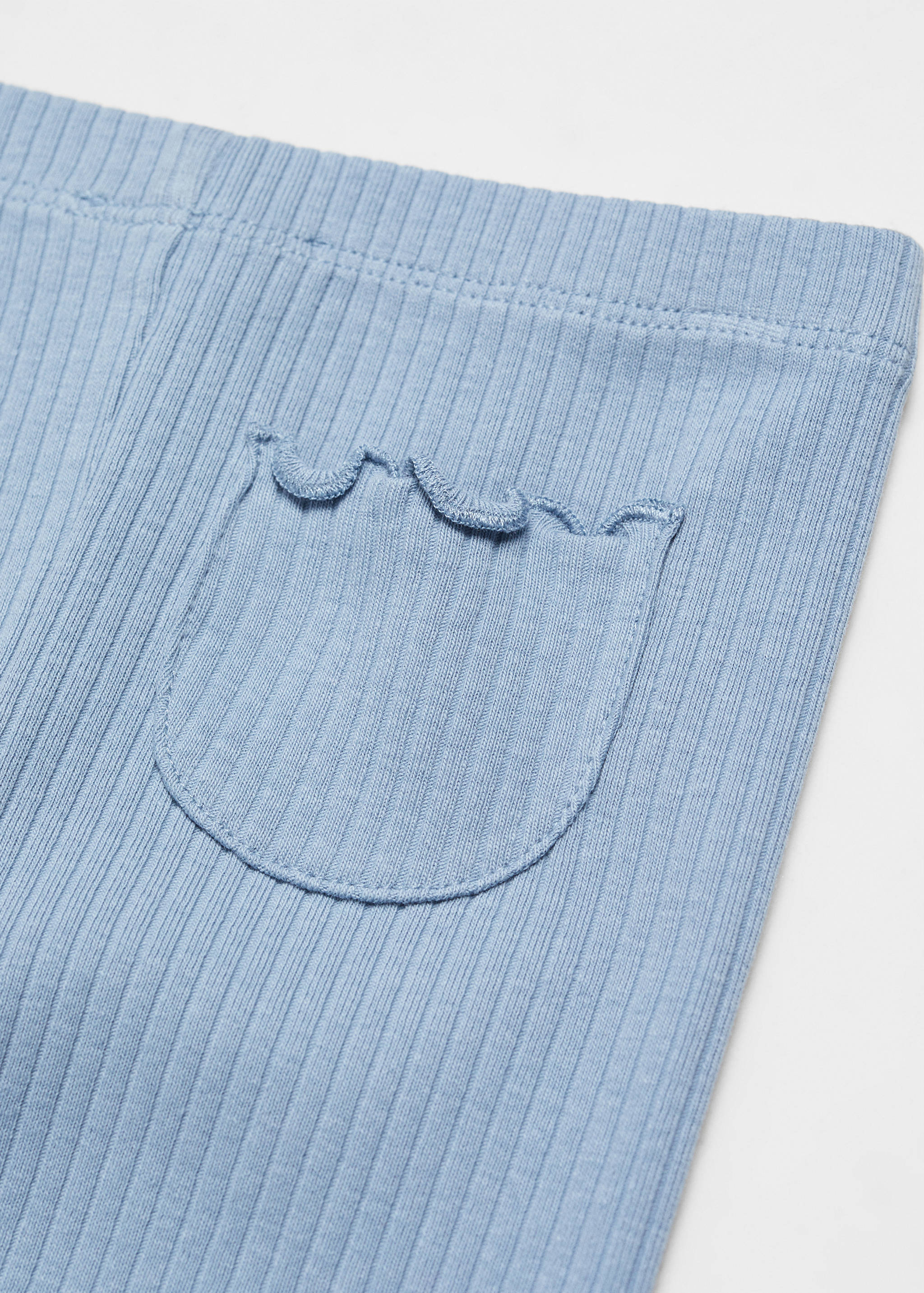 Cotton ribbed leggings - Details of the article 0