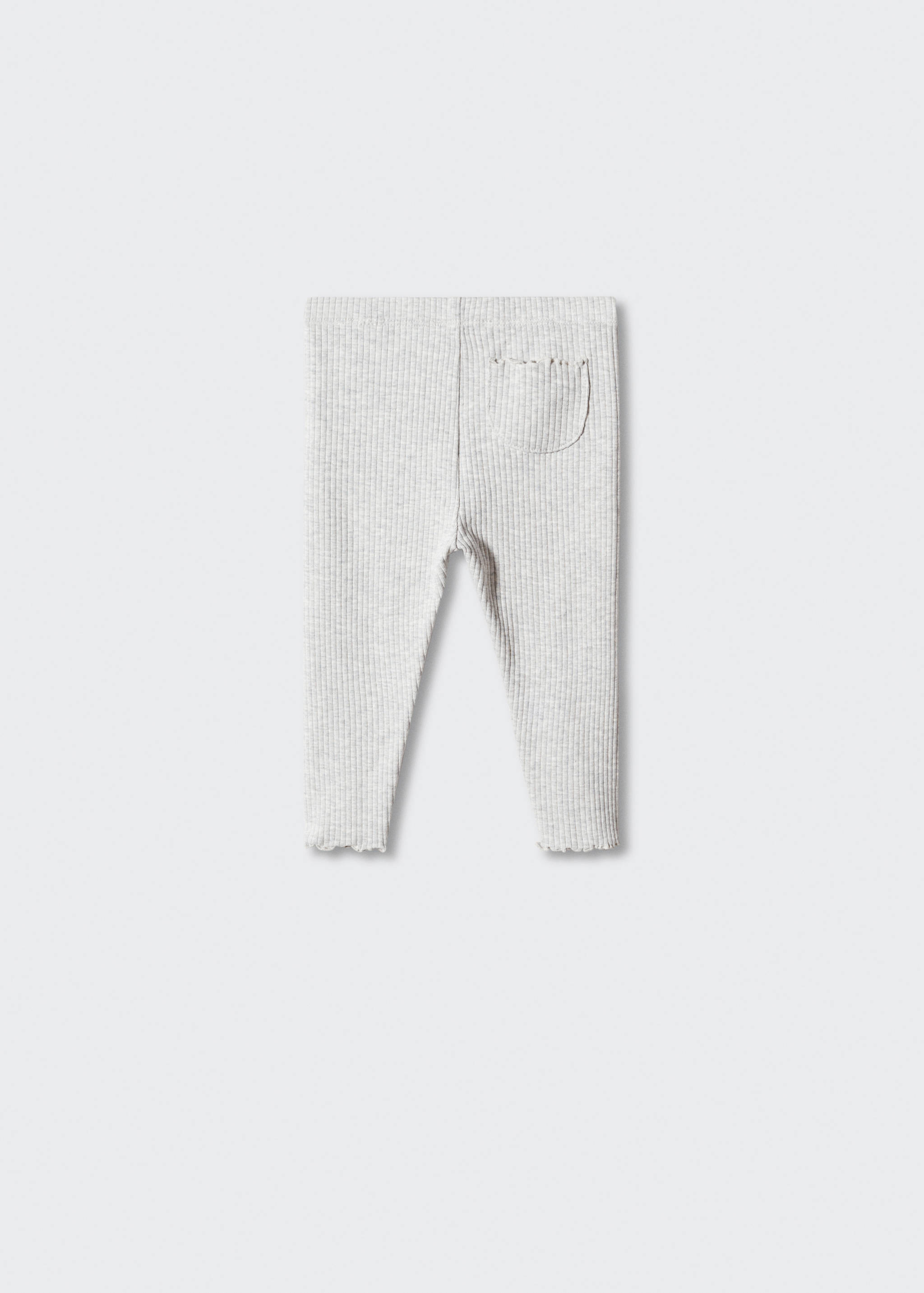 Cotton ribbed leggings - Reverse of the article