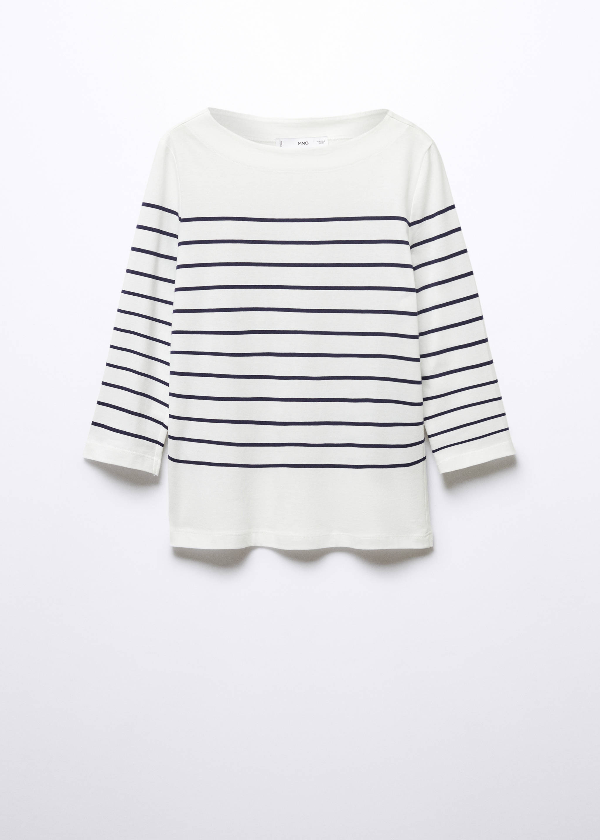 Camiseta rayas cuello barco - Artículo sin modelo