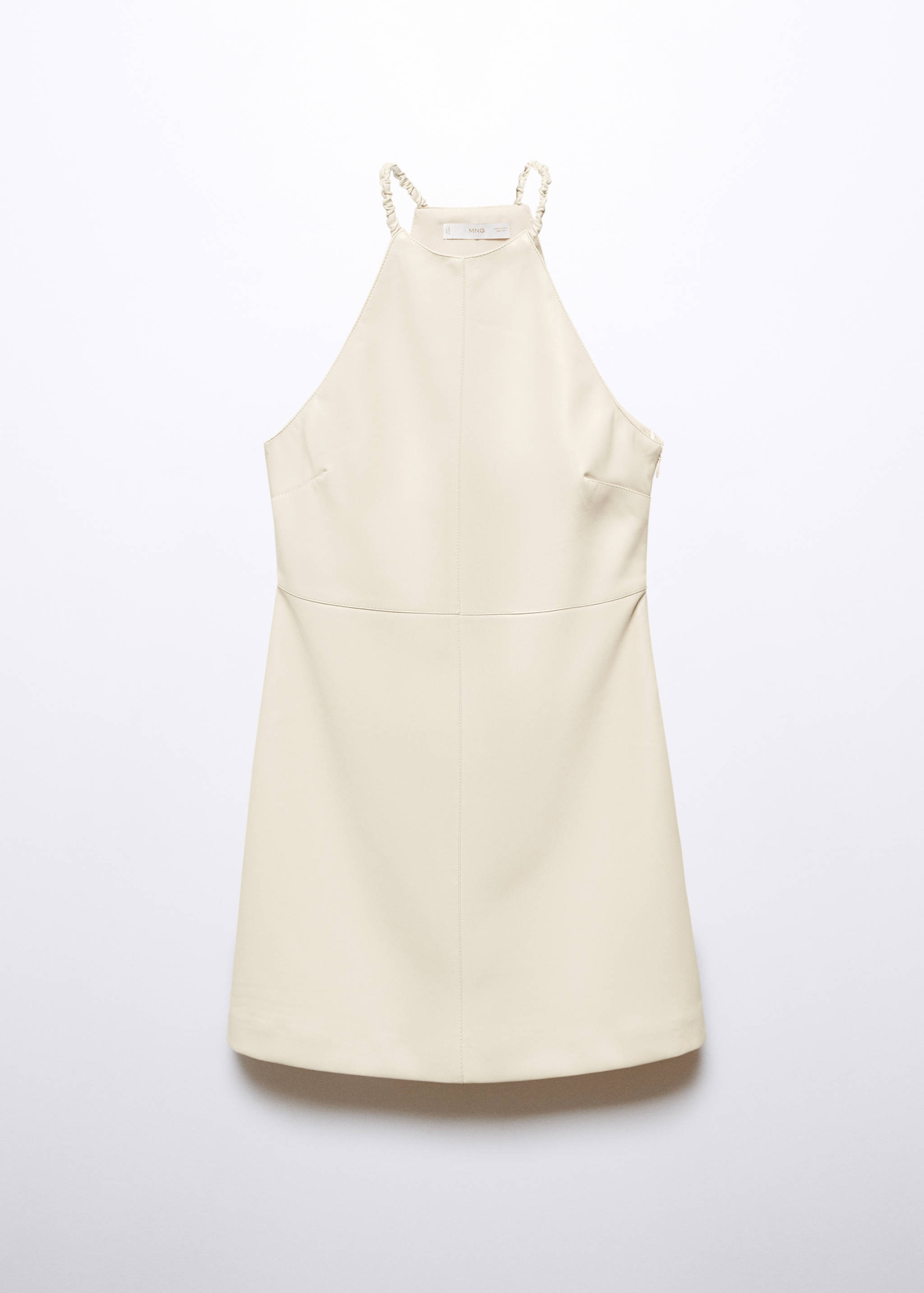Faux-leather  halter dress - Article without model
