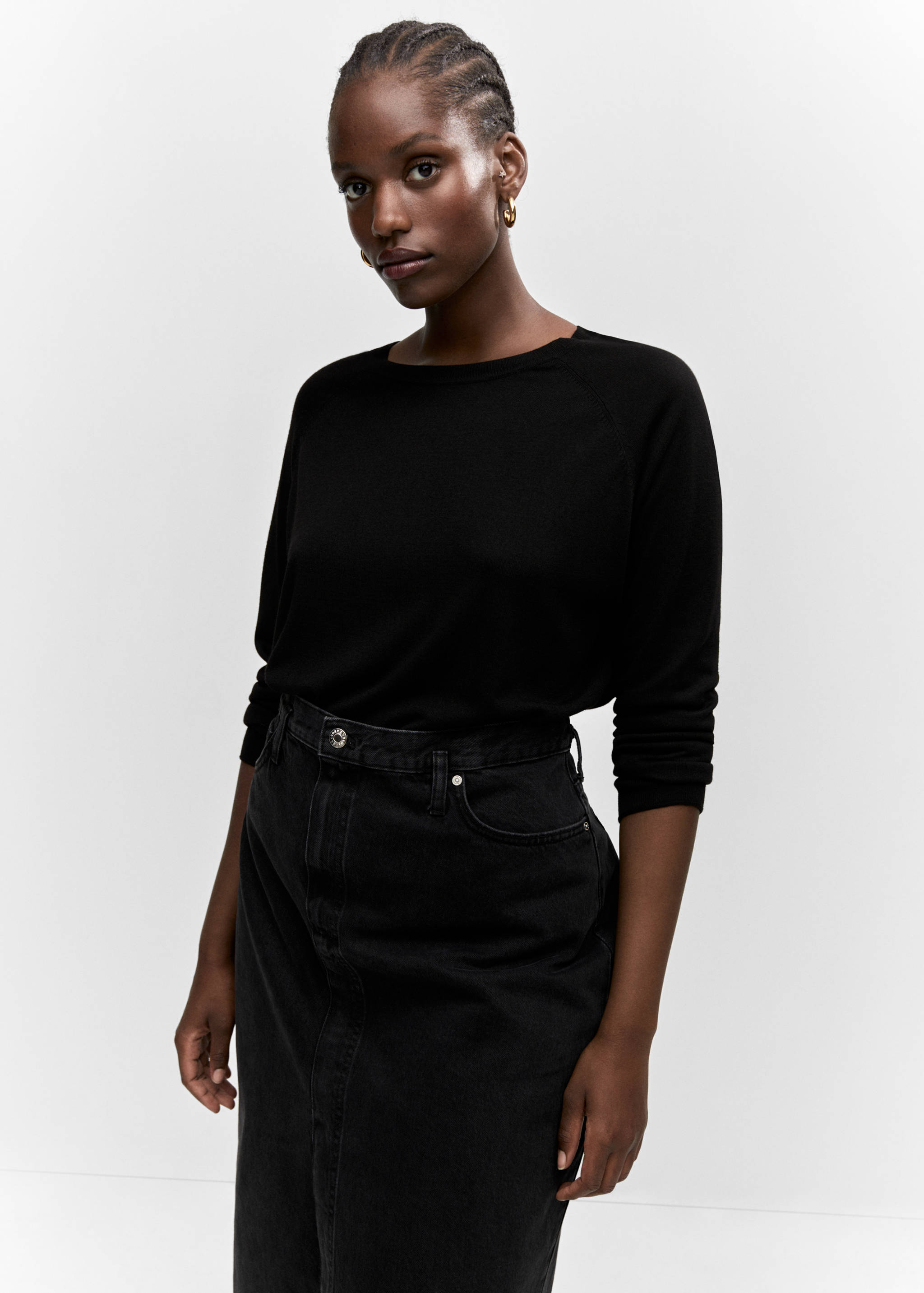 Fine-knit crew-neck sweater - Details of the article 5