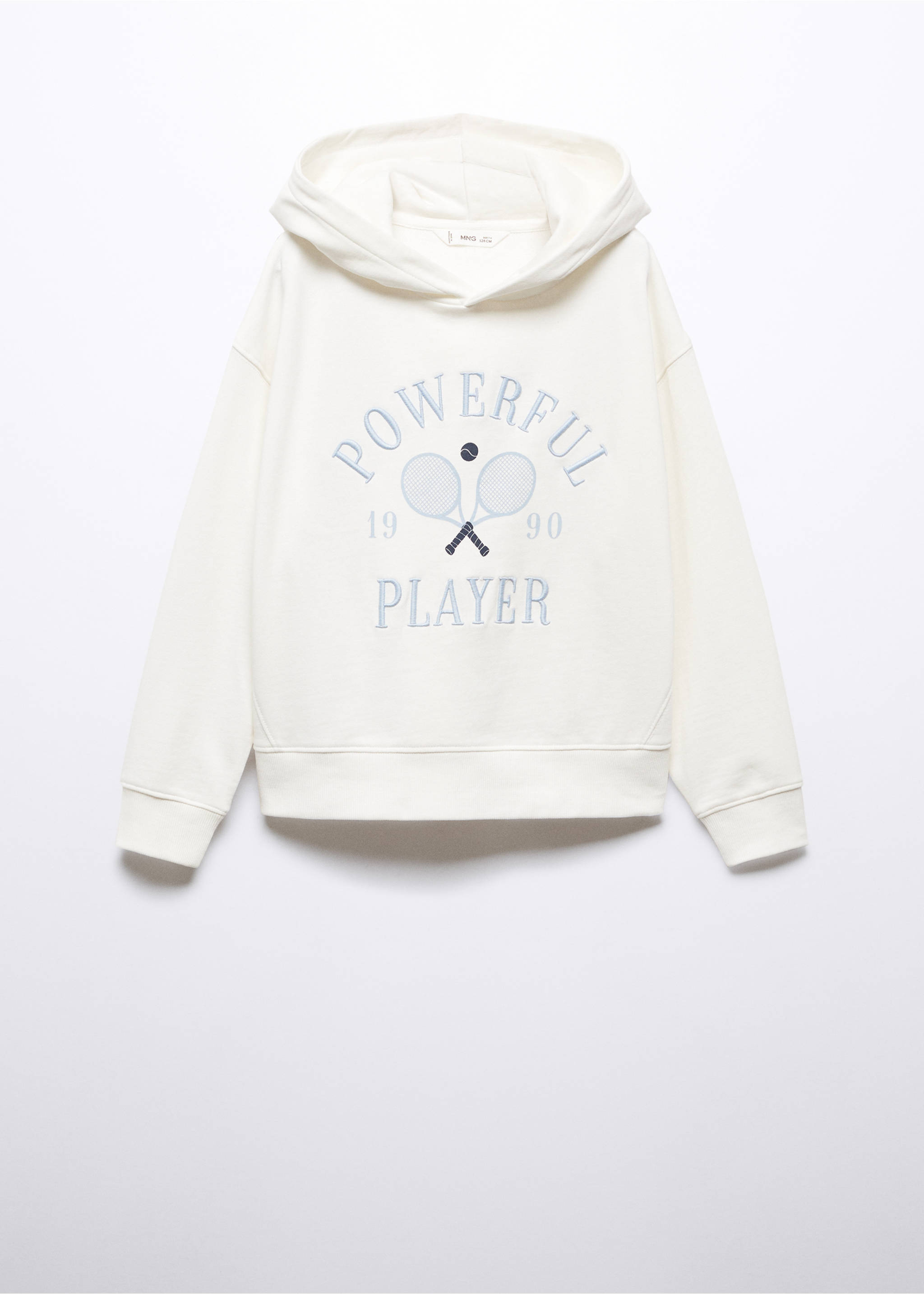 Message zipped hoodie - Article without model, Off White. Ref: 57034417-00.