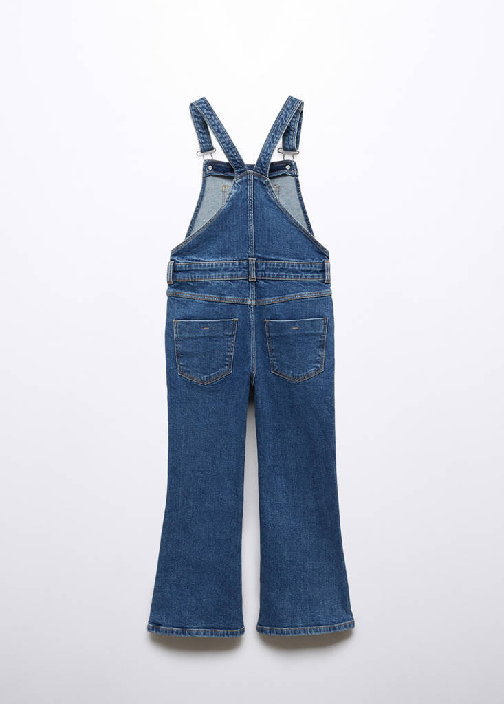 Long denim dungarees — Dark Blue