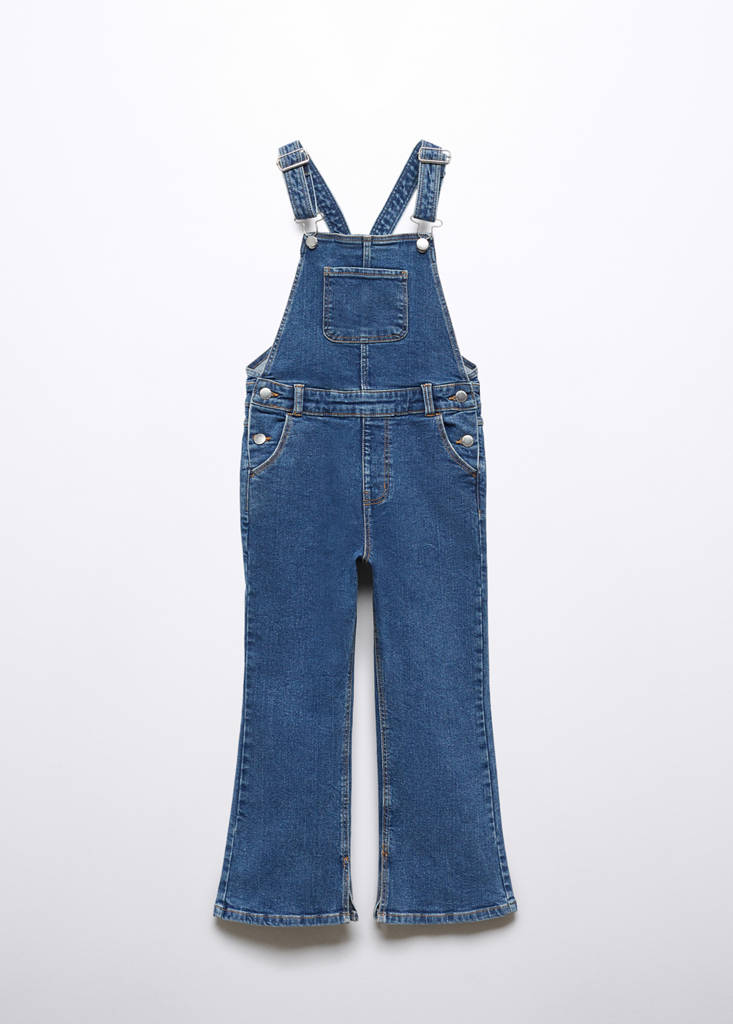 Long denim dungarees — Dark Blue