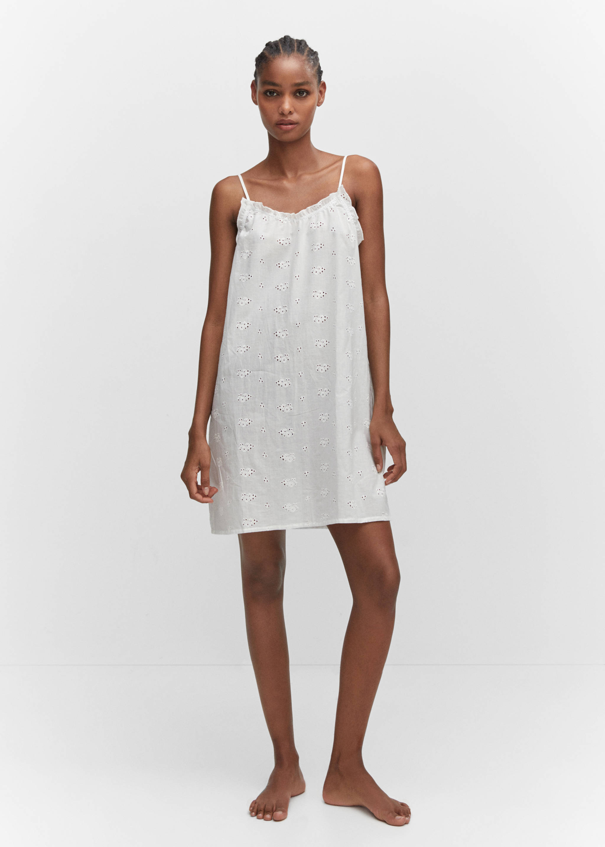 Camisón bordado flores - Plano general