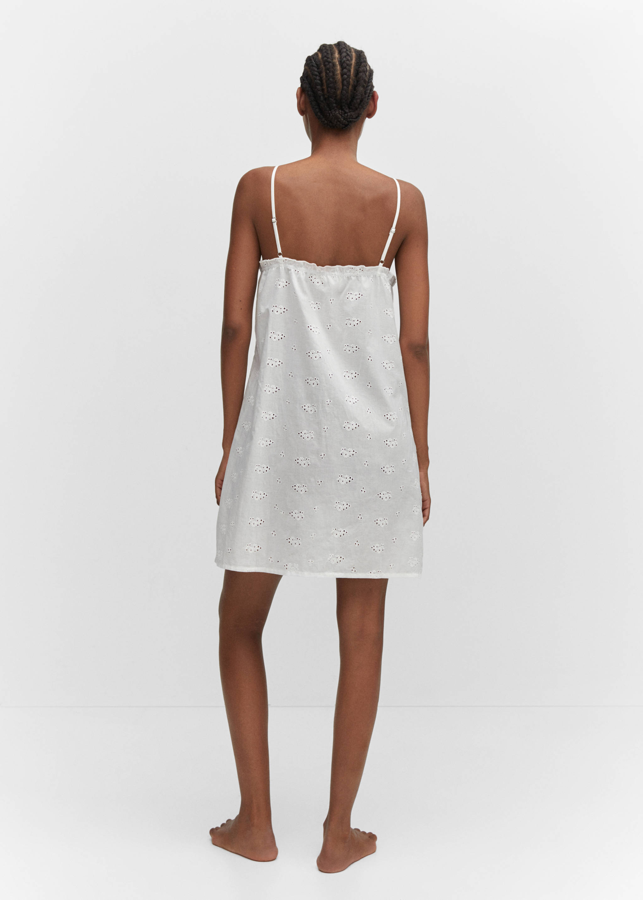 Camisón bordado flores - Reverso del artículo