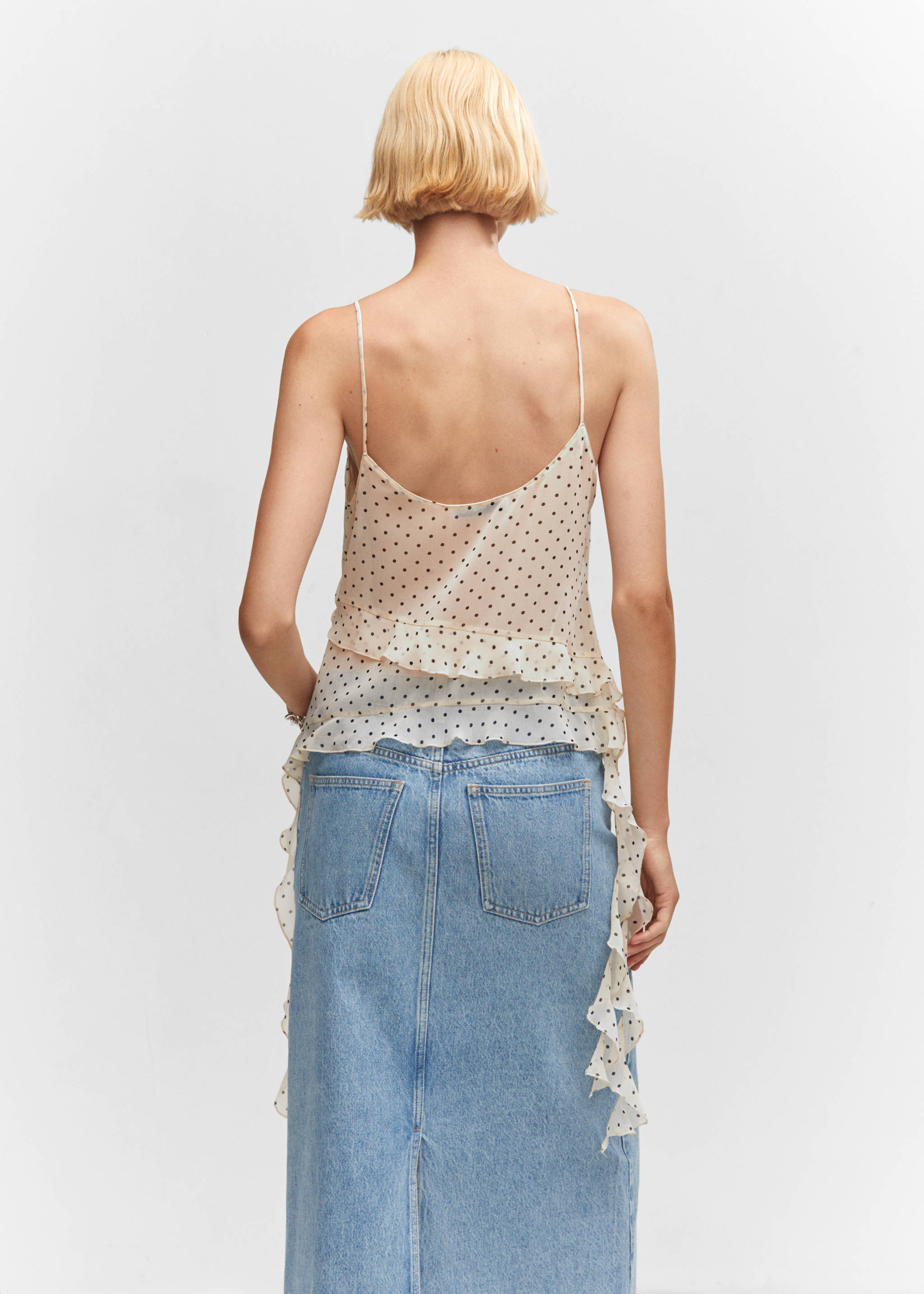 Chiffon ruffle top - Reverse of the article