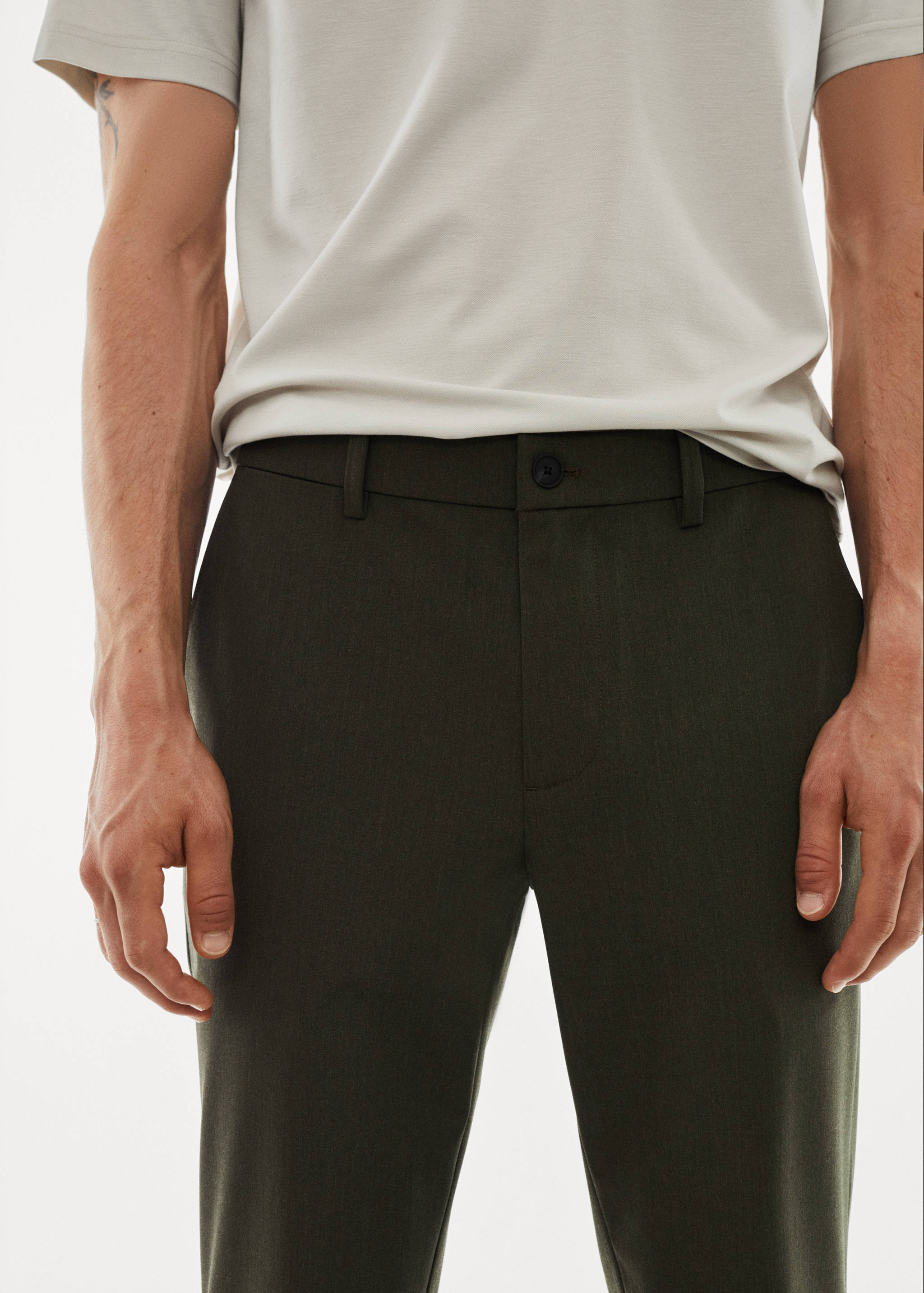 Slim fit stretch trousers - Details of the article 1