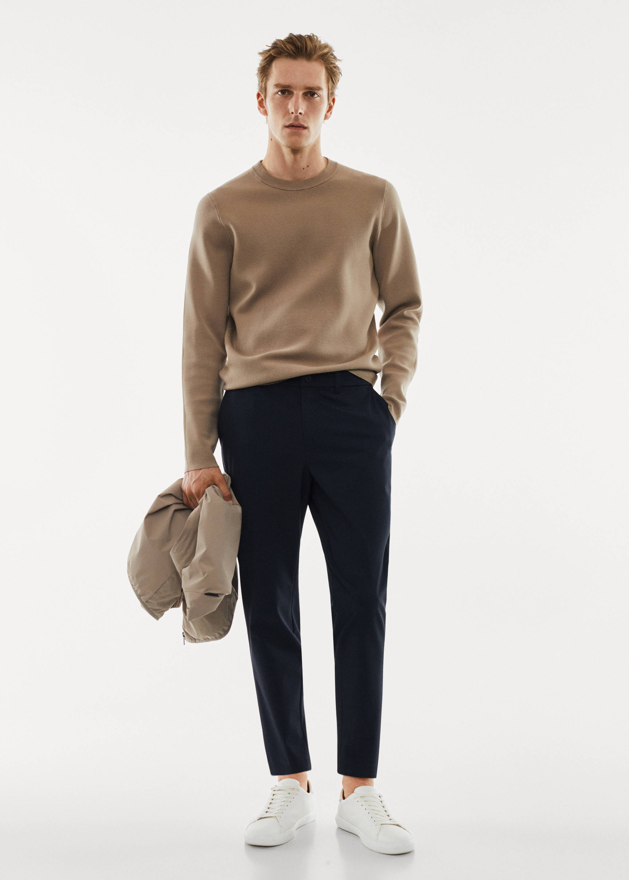 Slim fit stretch trousers - General plane