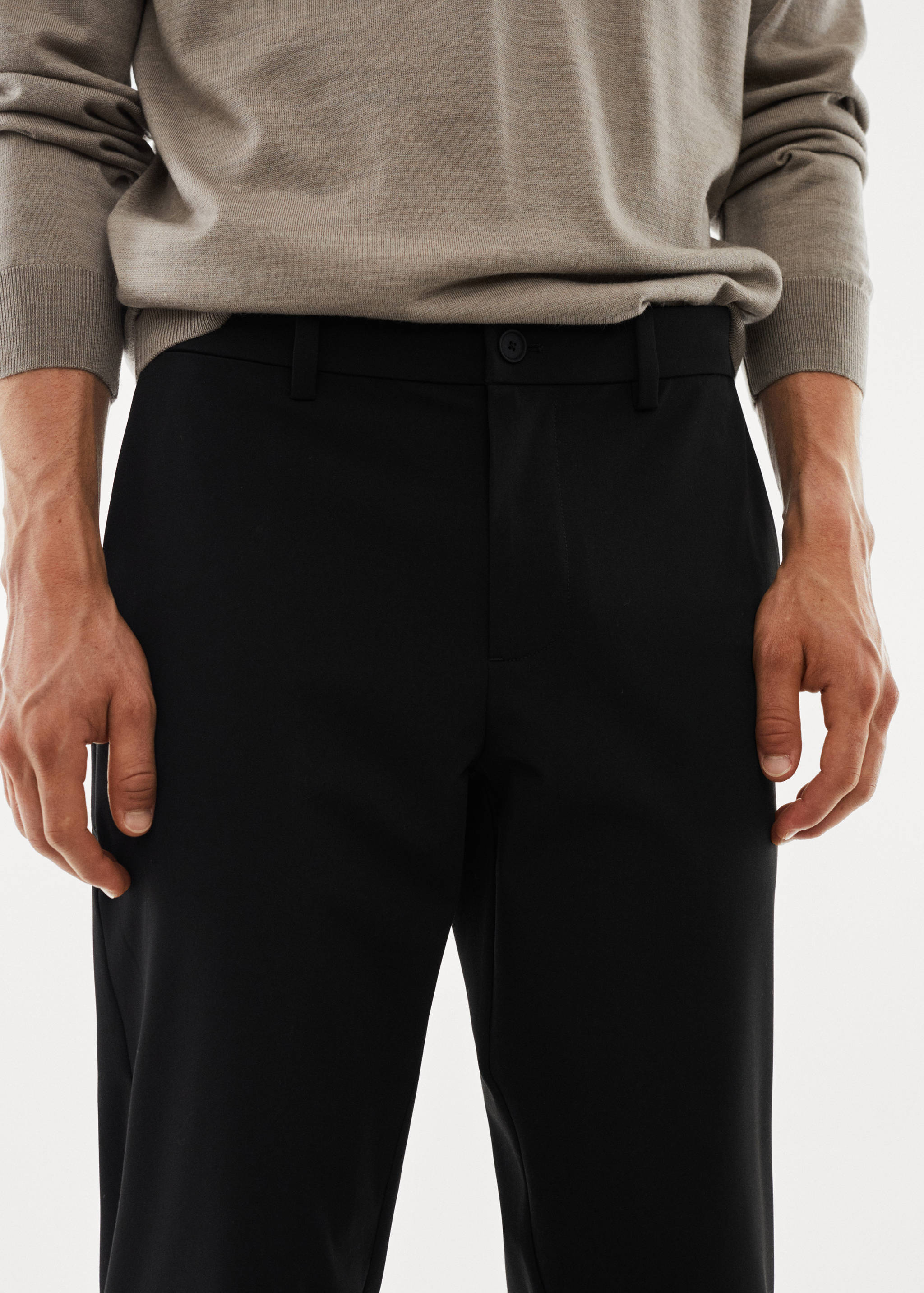 Slim fit stretch trousers - Details of the article 1