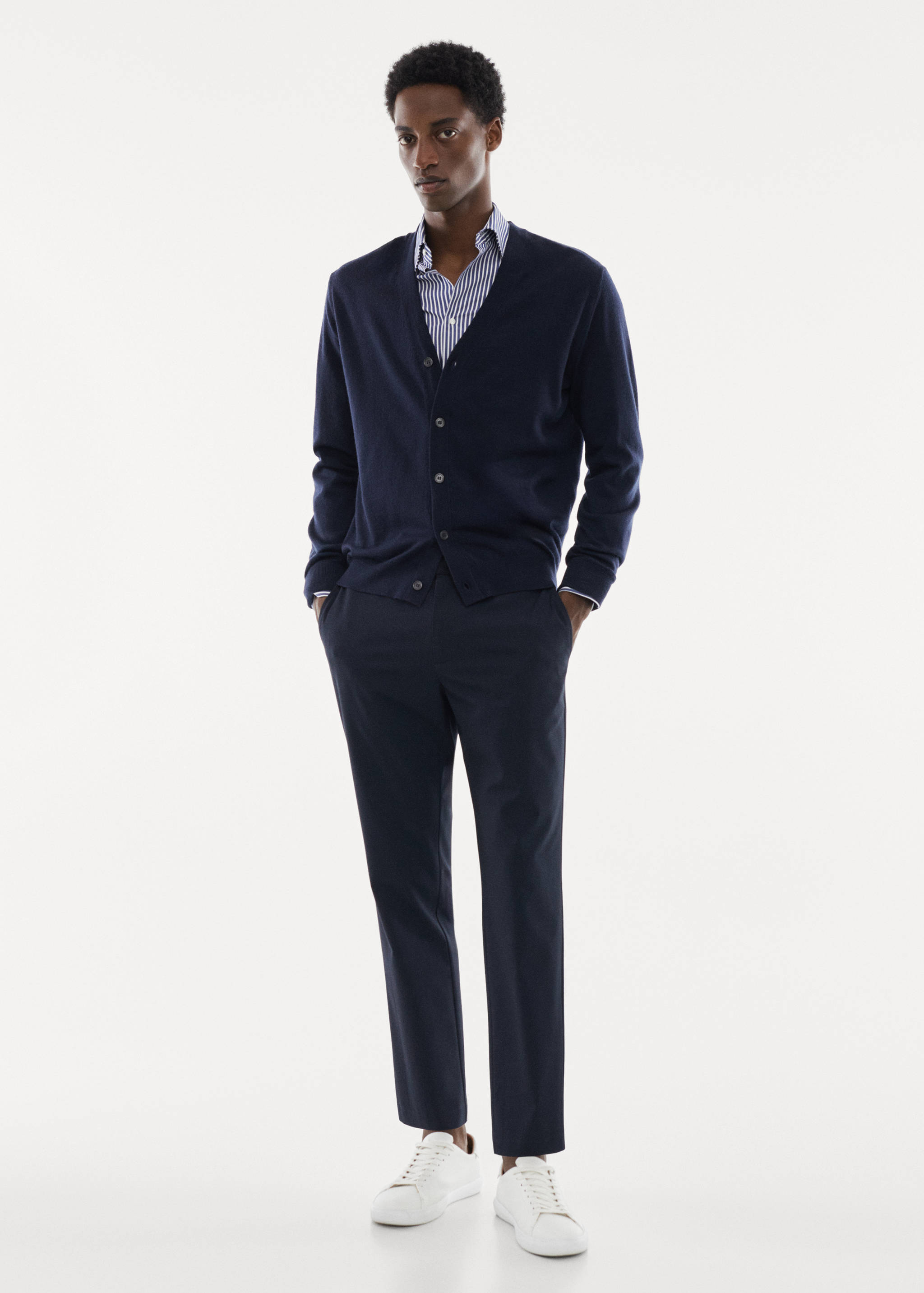 Cardigan 100 % laine mérinos - Plan général