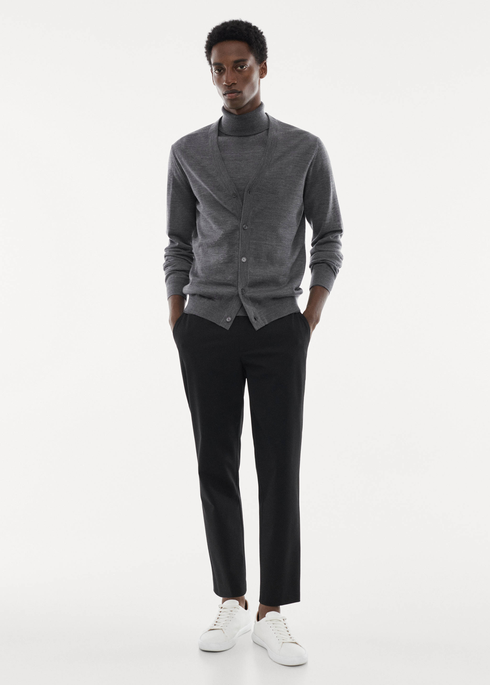 Cardigan 100 % laine mérinos - Plan général