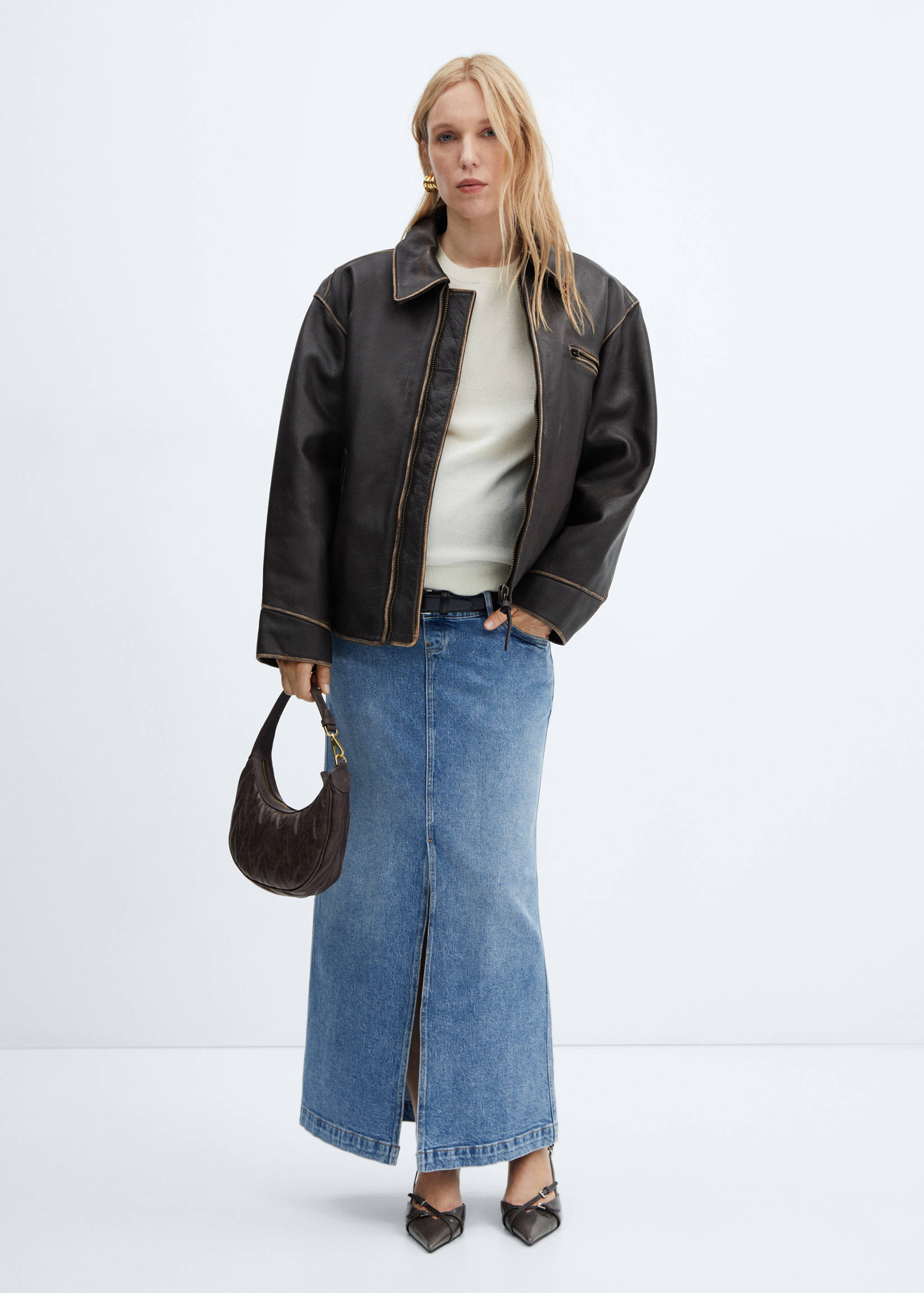 Denim maternity skirt - General plane