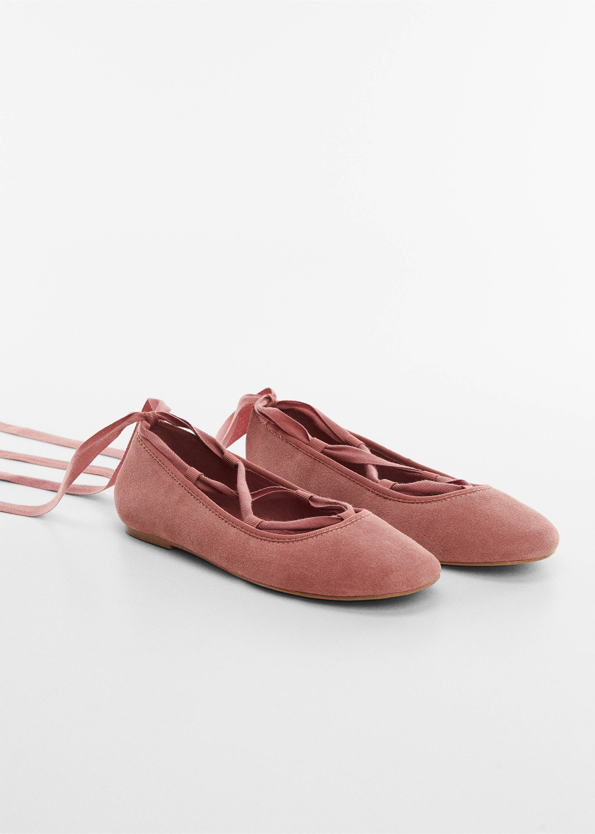 Suede ballerinas - Medium plane, Strawberry. Ref: 57035135-00.