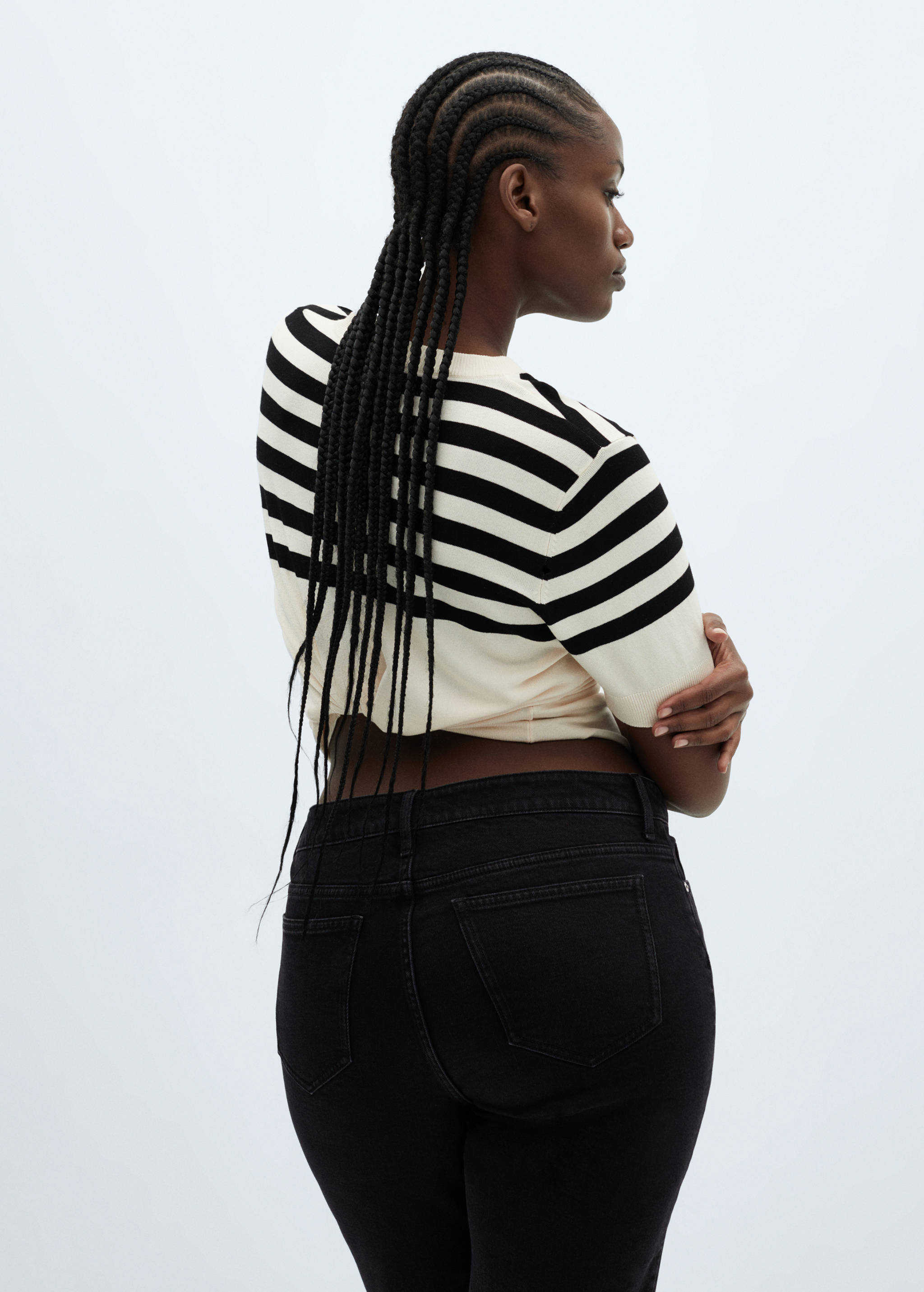 Джинсы flare с посадкой на талии - Деталь изделия 4