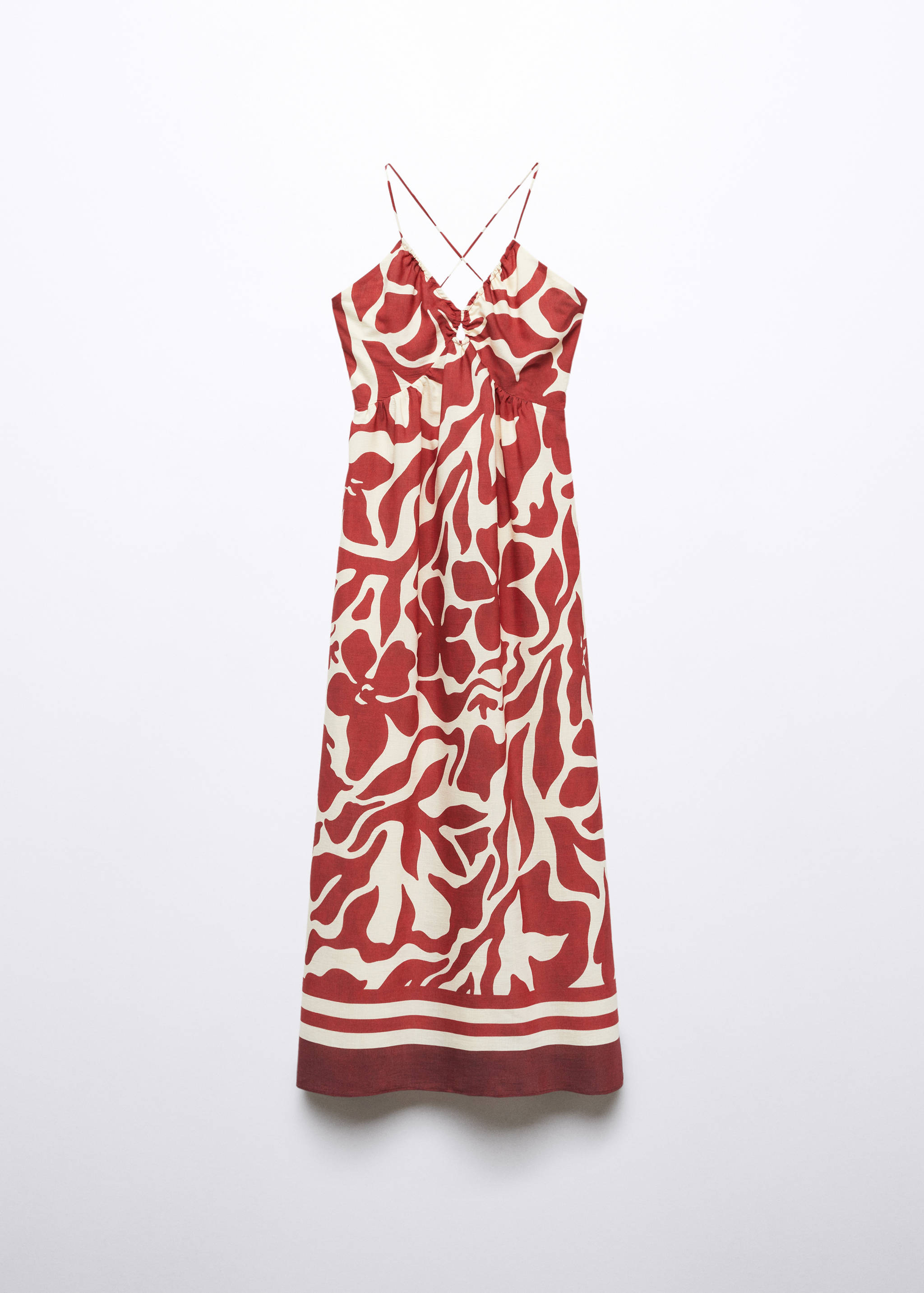Crossed-back printed dress - Article without model