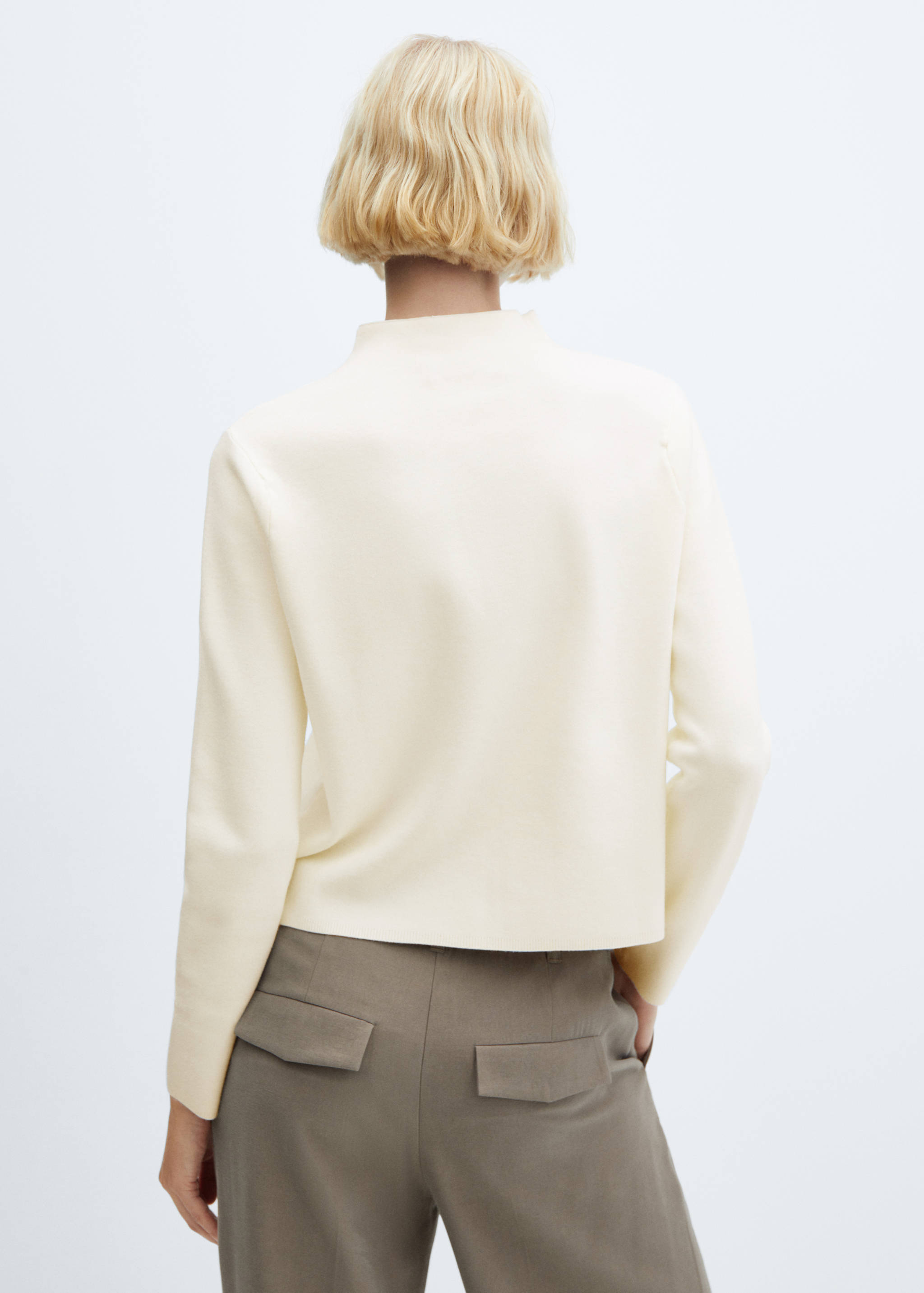 Perkins-neck sweater - Reverse of the article