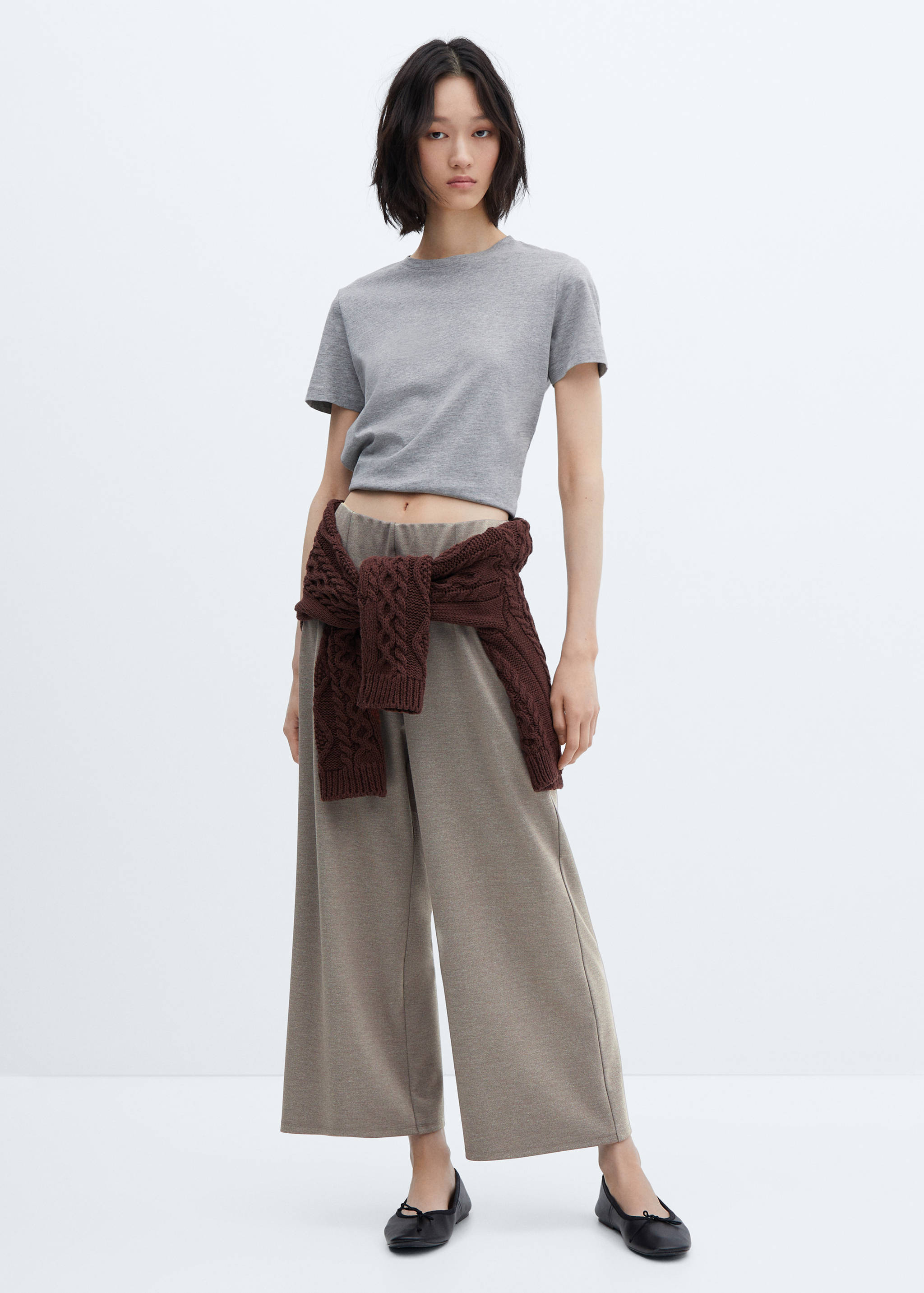 Pantalón culotte punto - Plano general