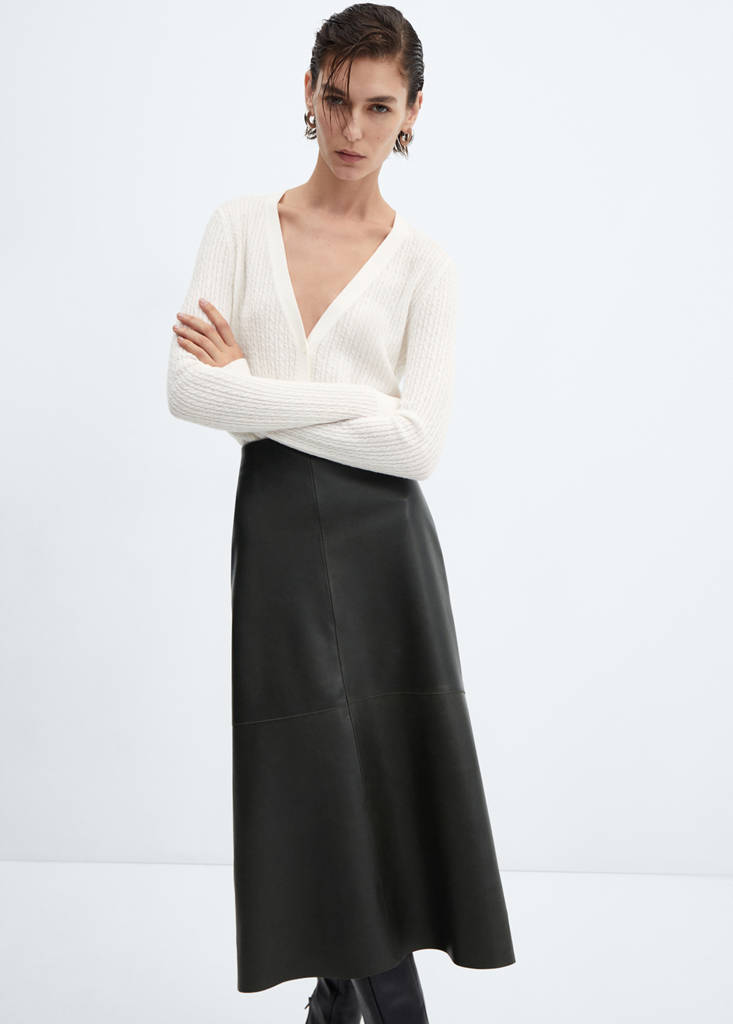 Twisted wool cardigan — Ecru