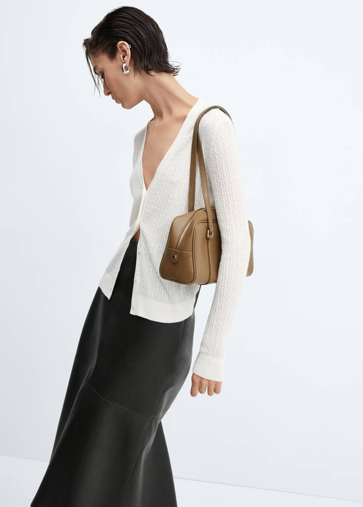 Twisted wool cardigan — Ecru