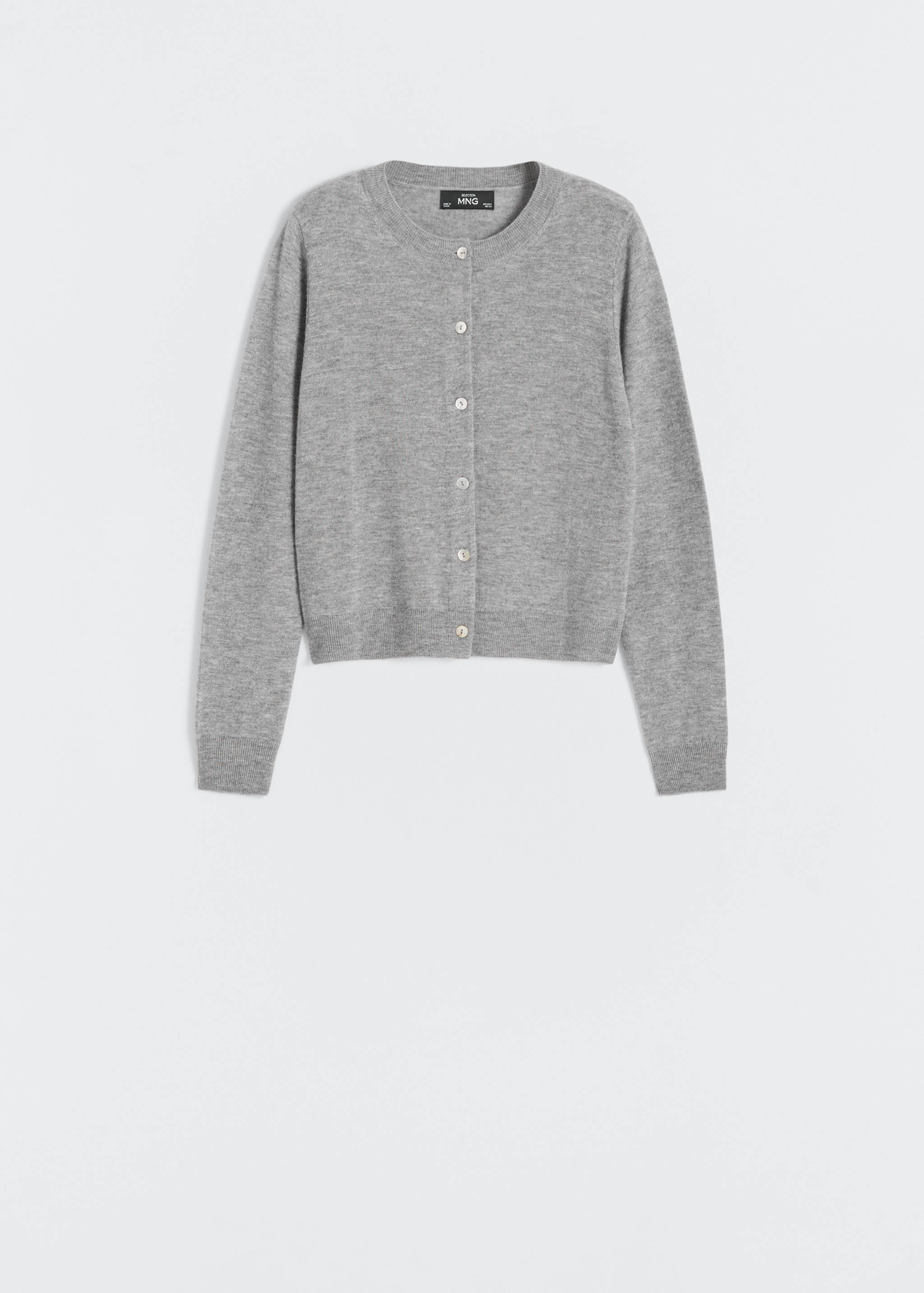 Round-neck wool cardigan - Article without model