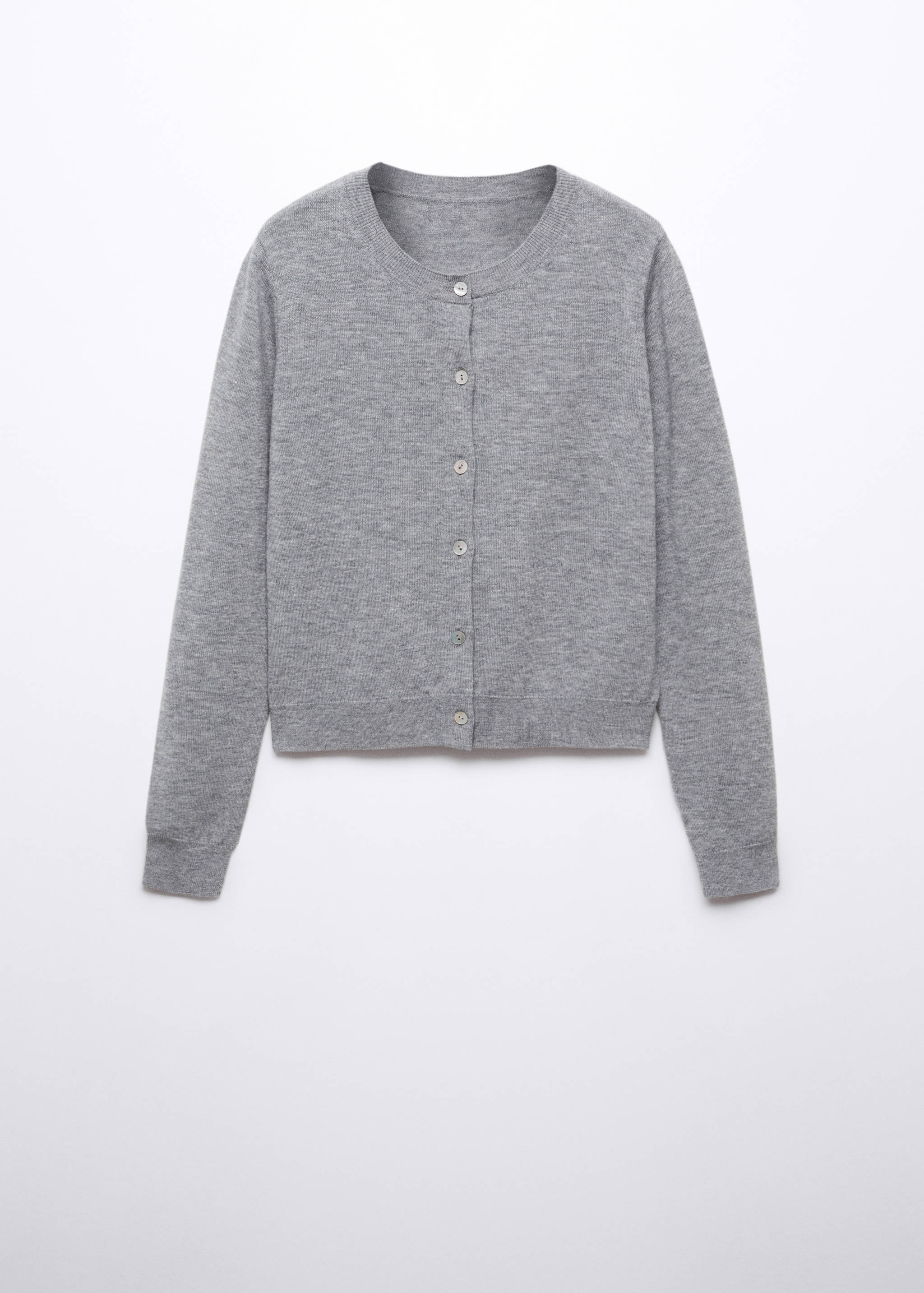 Round-neck wool cardigan - Article without model
