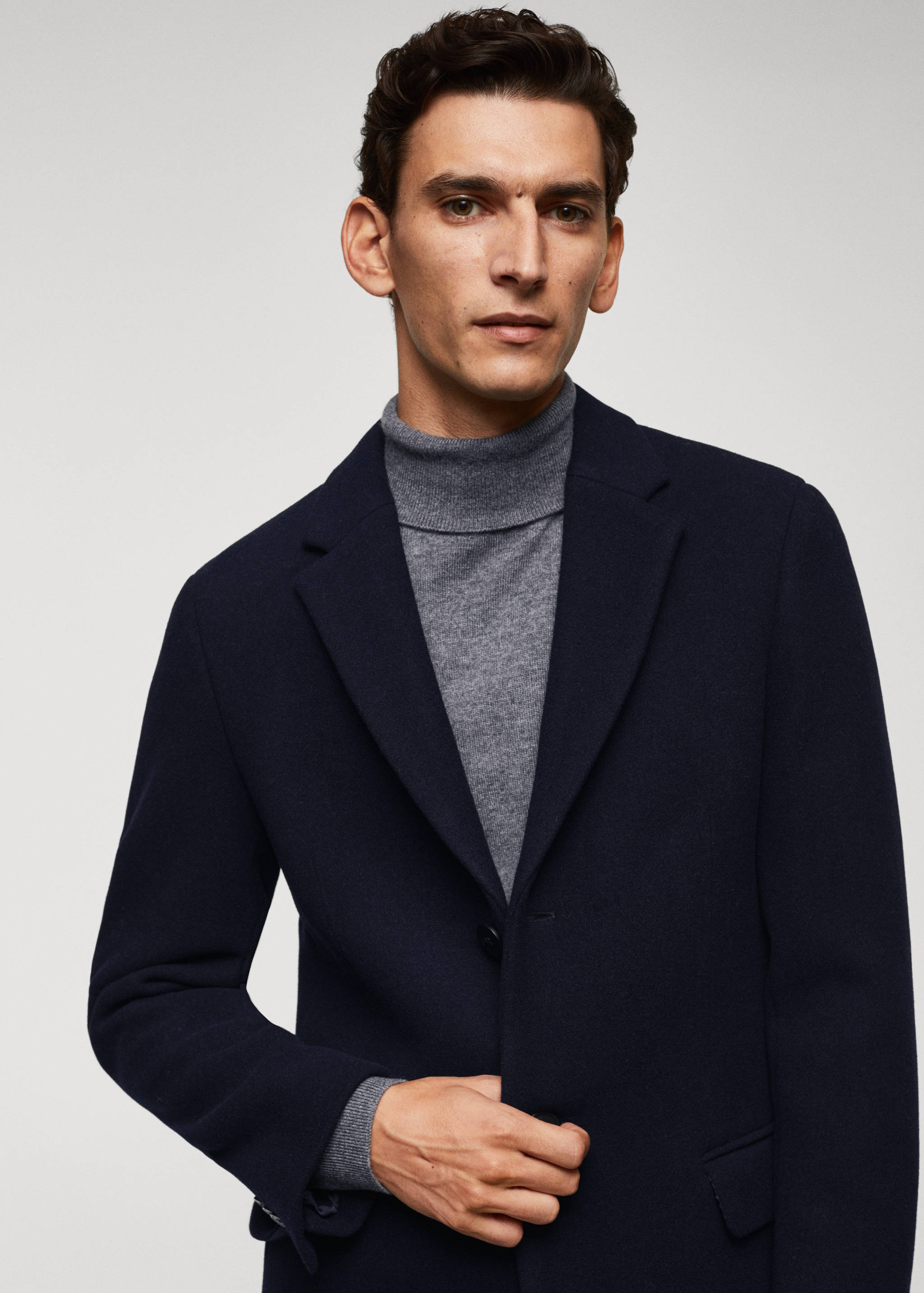 Manteau long laine recyclée - Détail de l'article 1