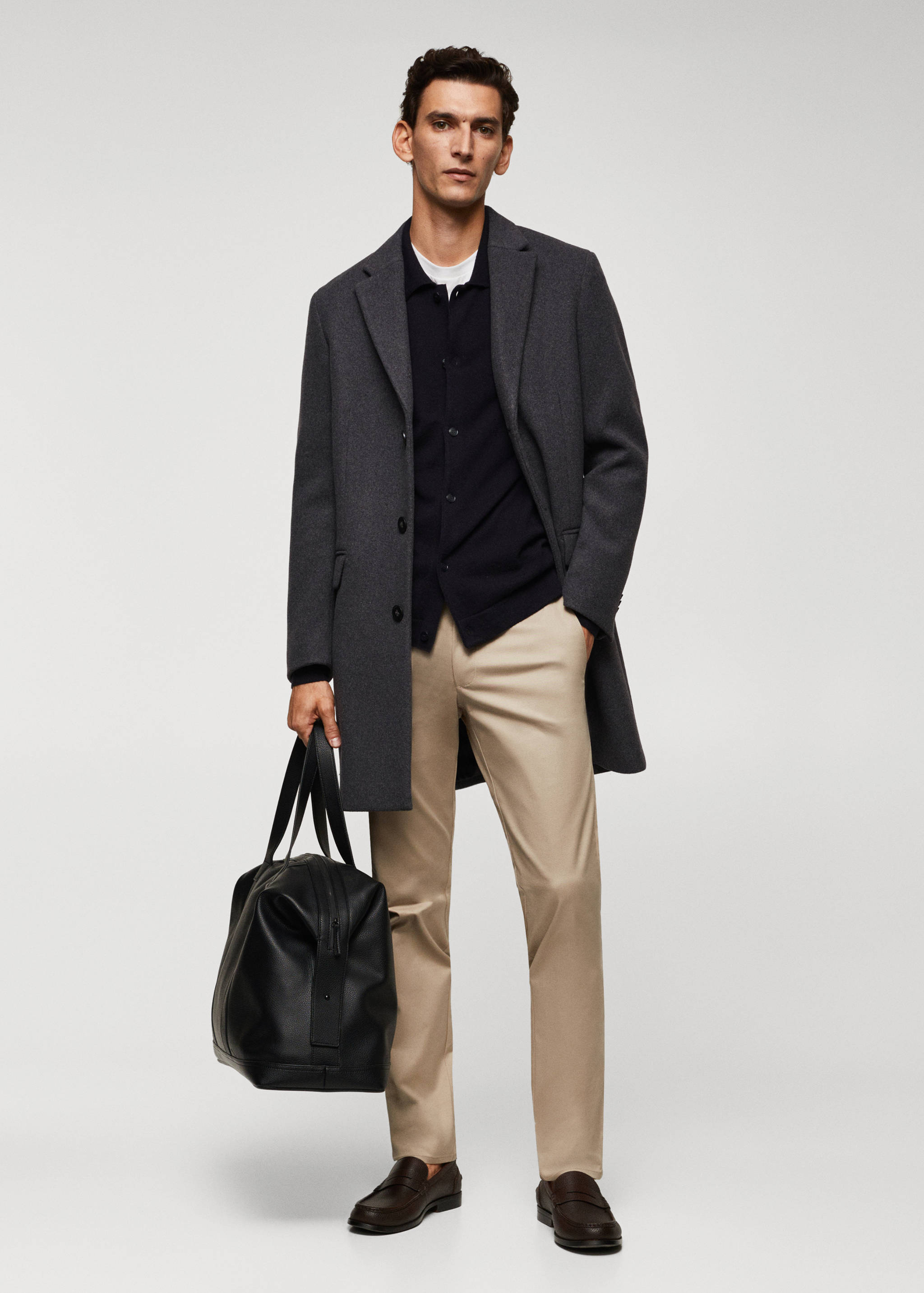 Manteau long laine recyclée - Plan général