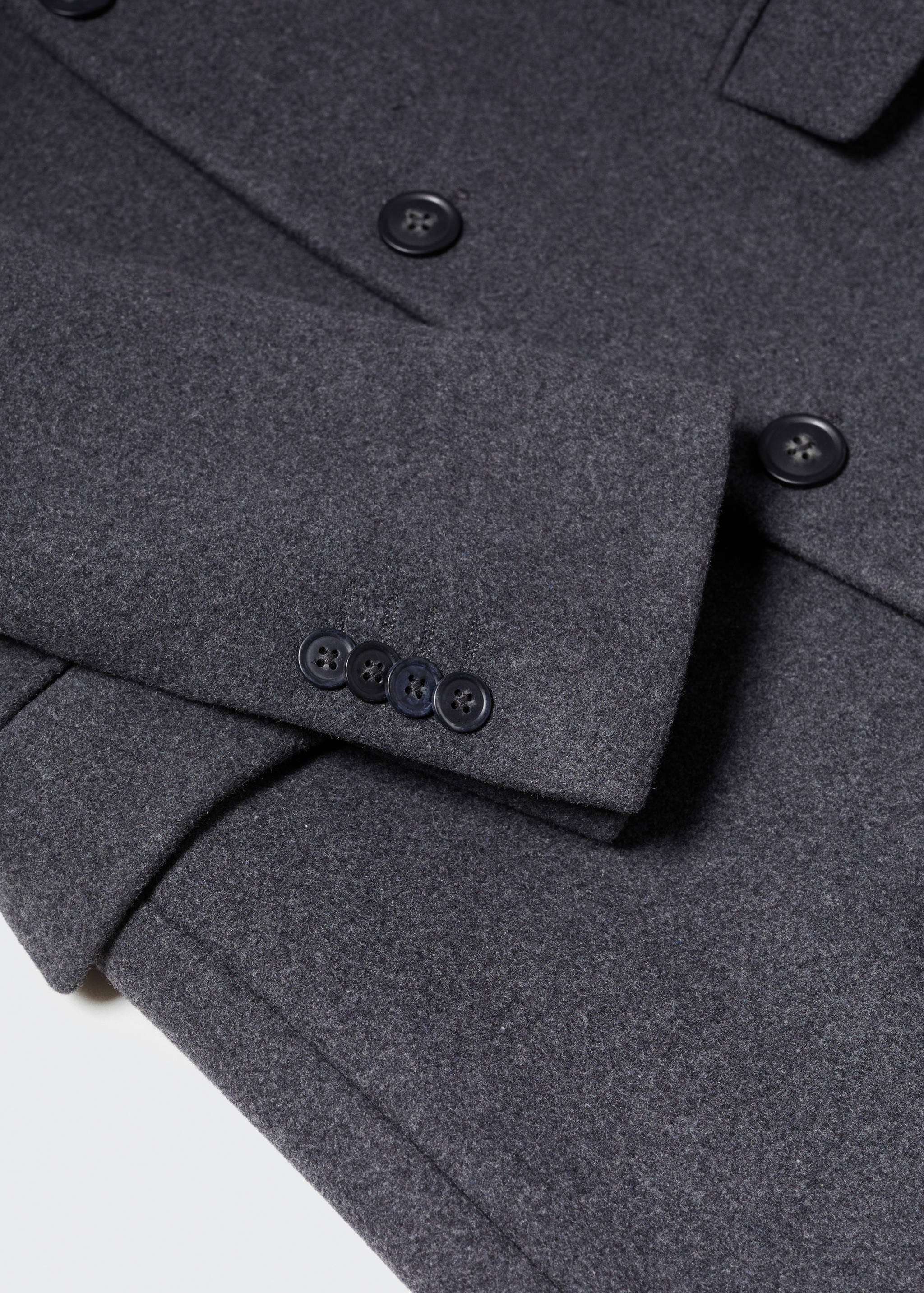 Manteau long laine recyclée - Détail de l'article 0