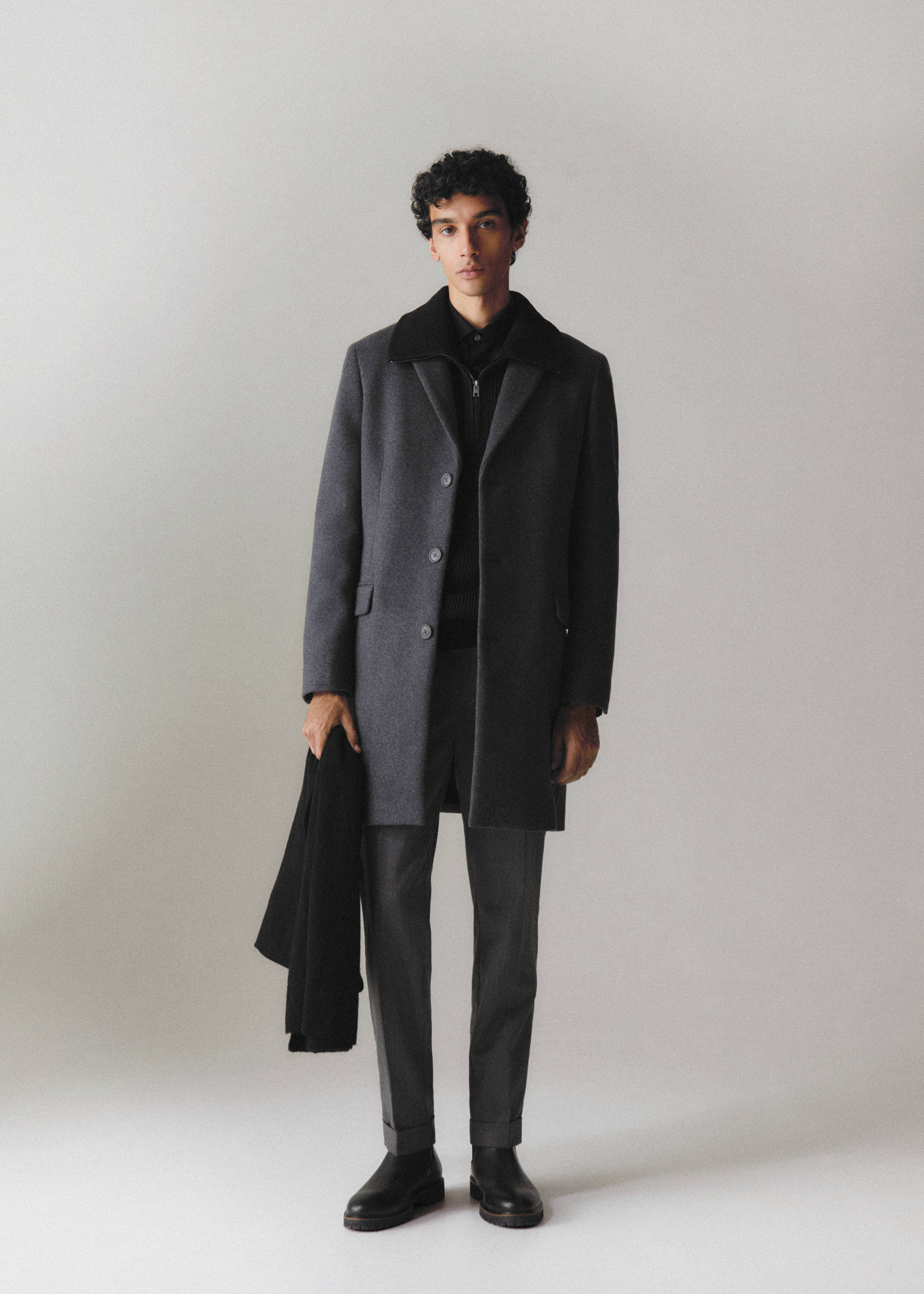 Long recycled wool coat - Details of the article 5
