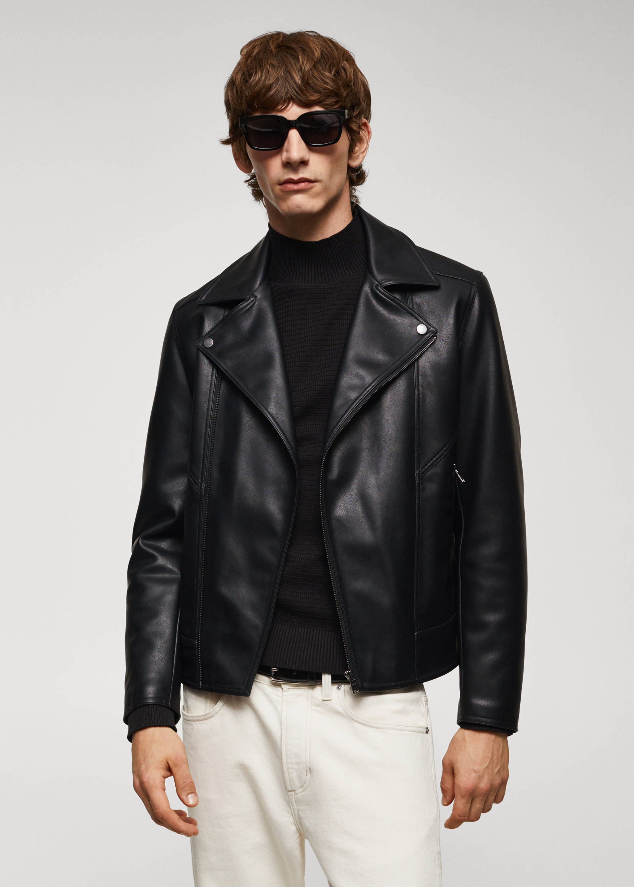 Perfect faux-leather jacket - Medium plane