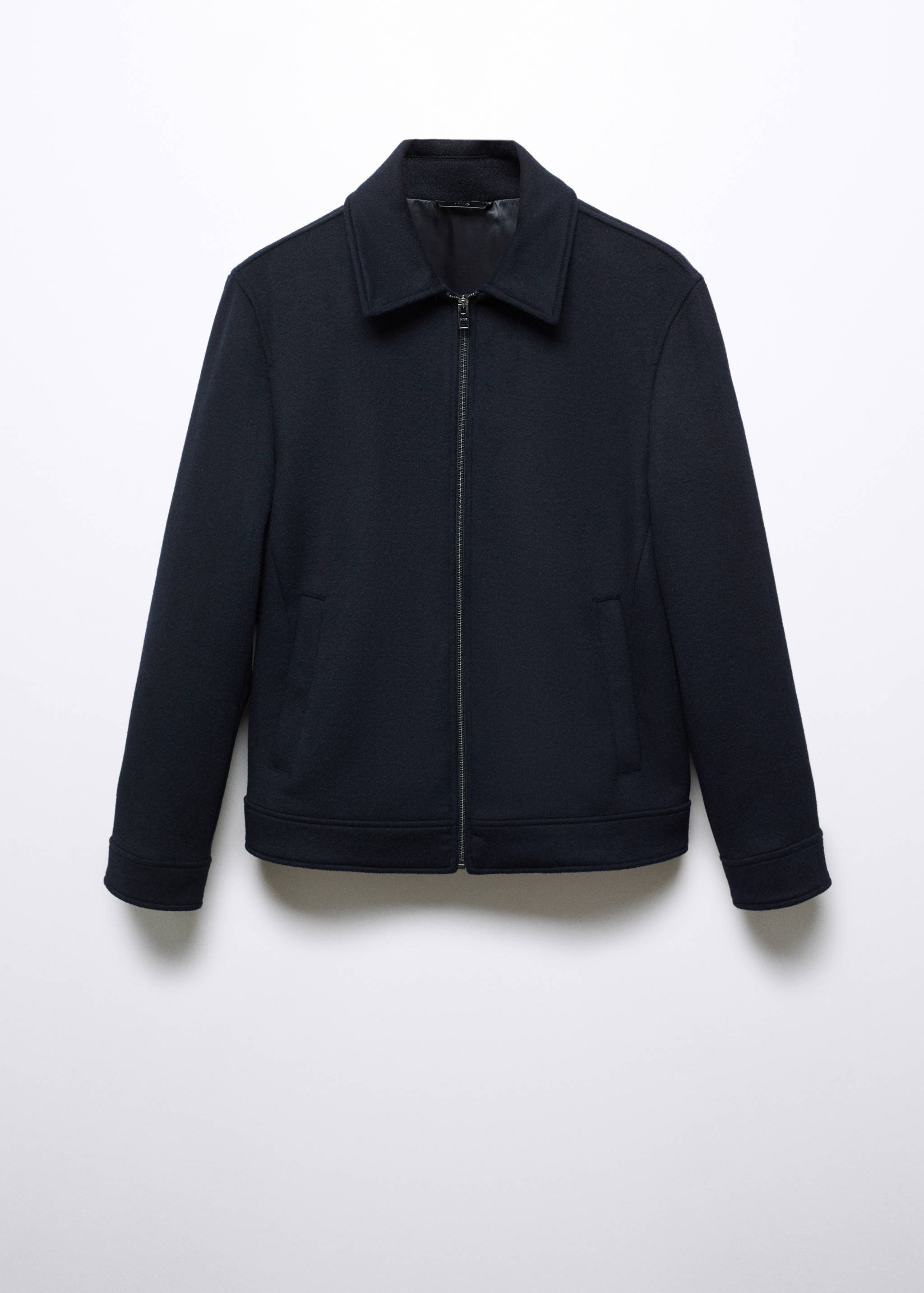 Straight recycled wool jacket - Article without model