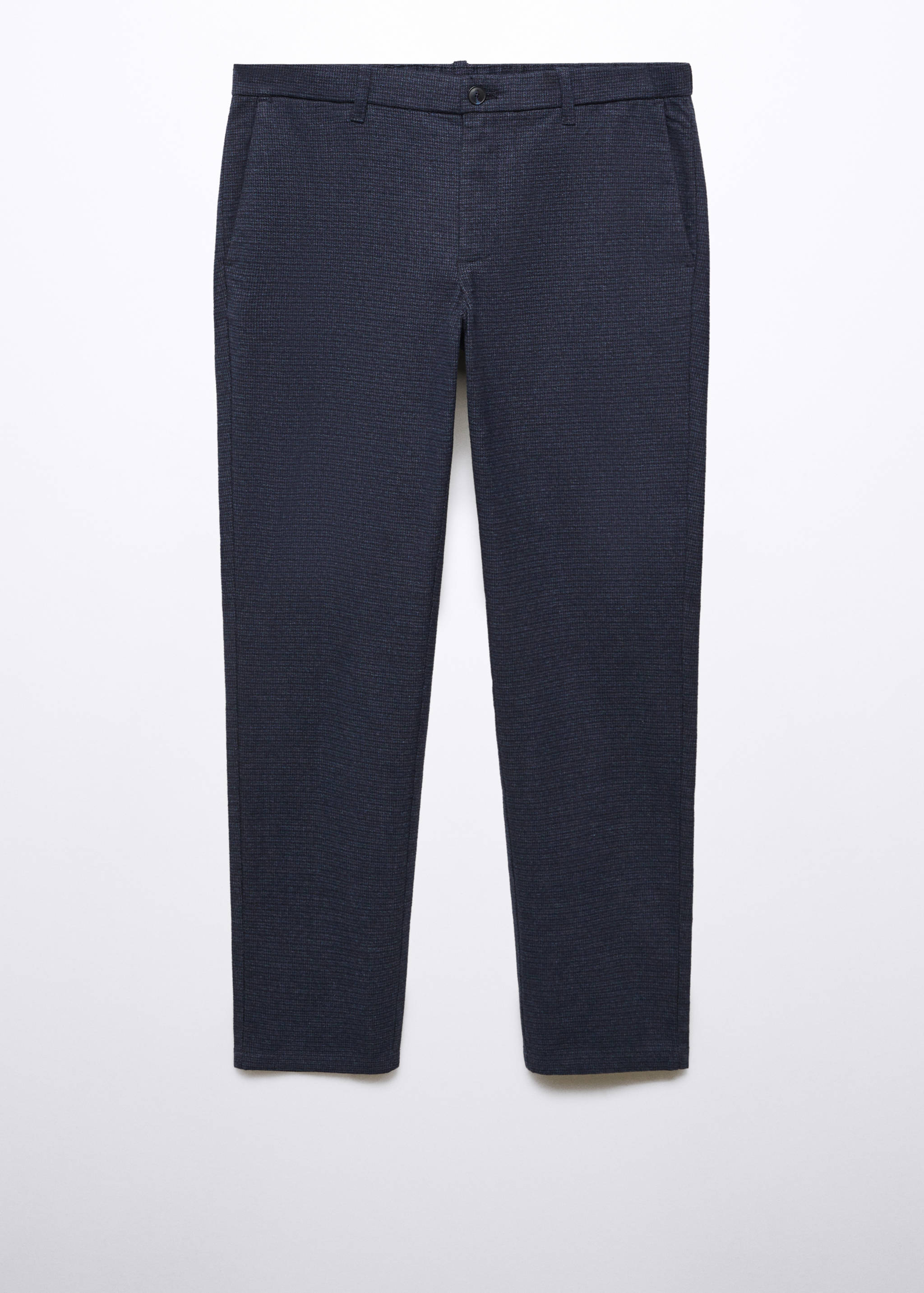 Pantalon slim-fit coton micro pied-de-poule - Article sans modèle