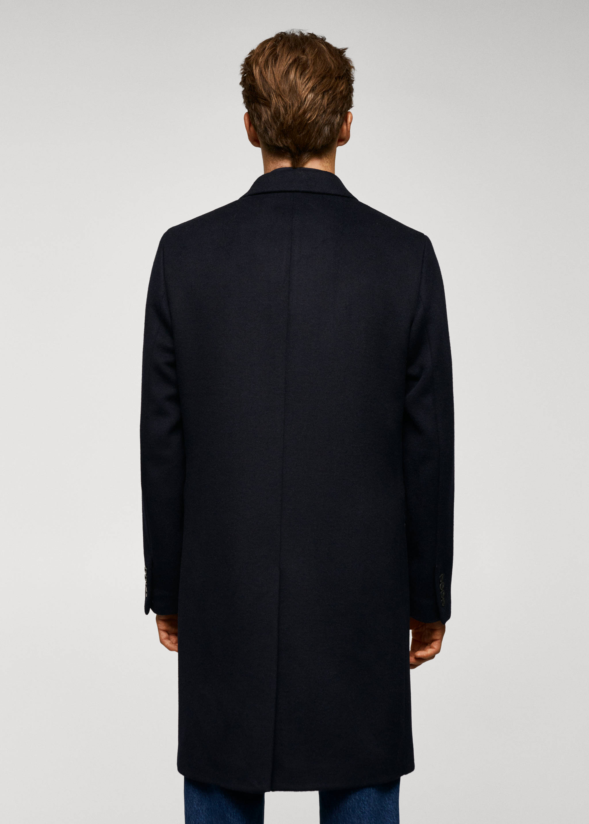 Manteau croisé laine recyclée - Verso de l’article