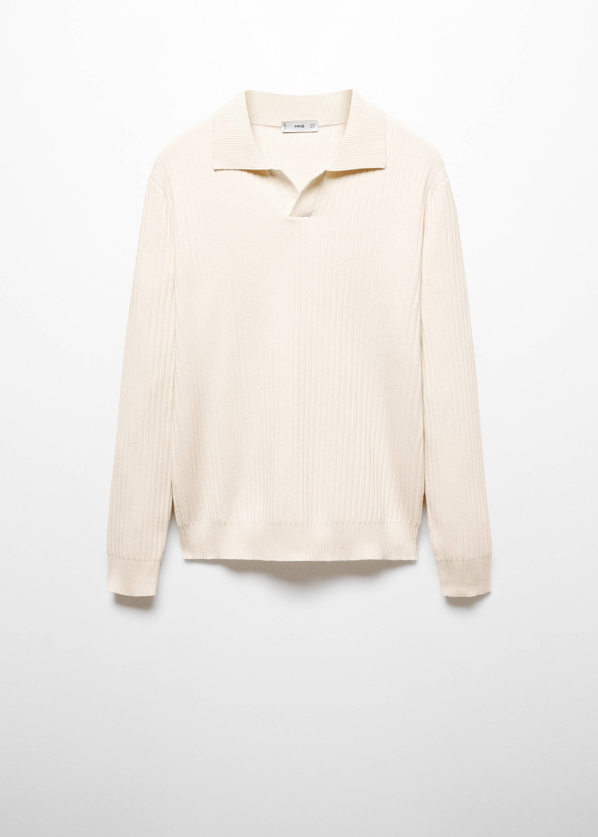 Polo maille fine côtelée - Article sans modèle