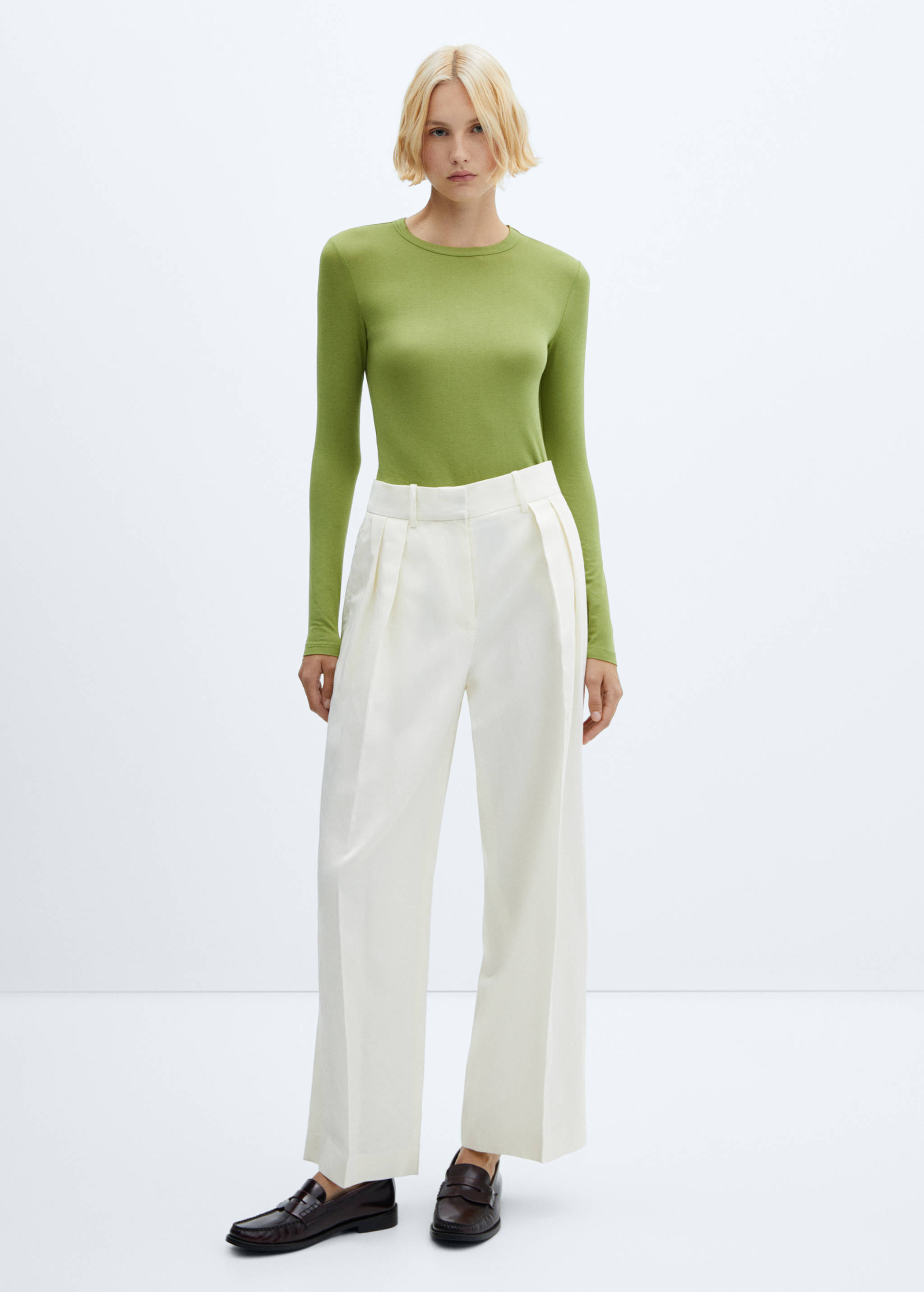 T-shirt manches longues col rond - Plan général