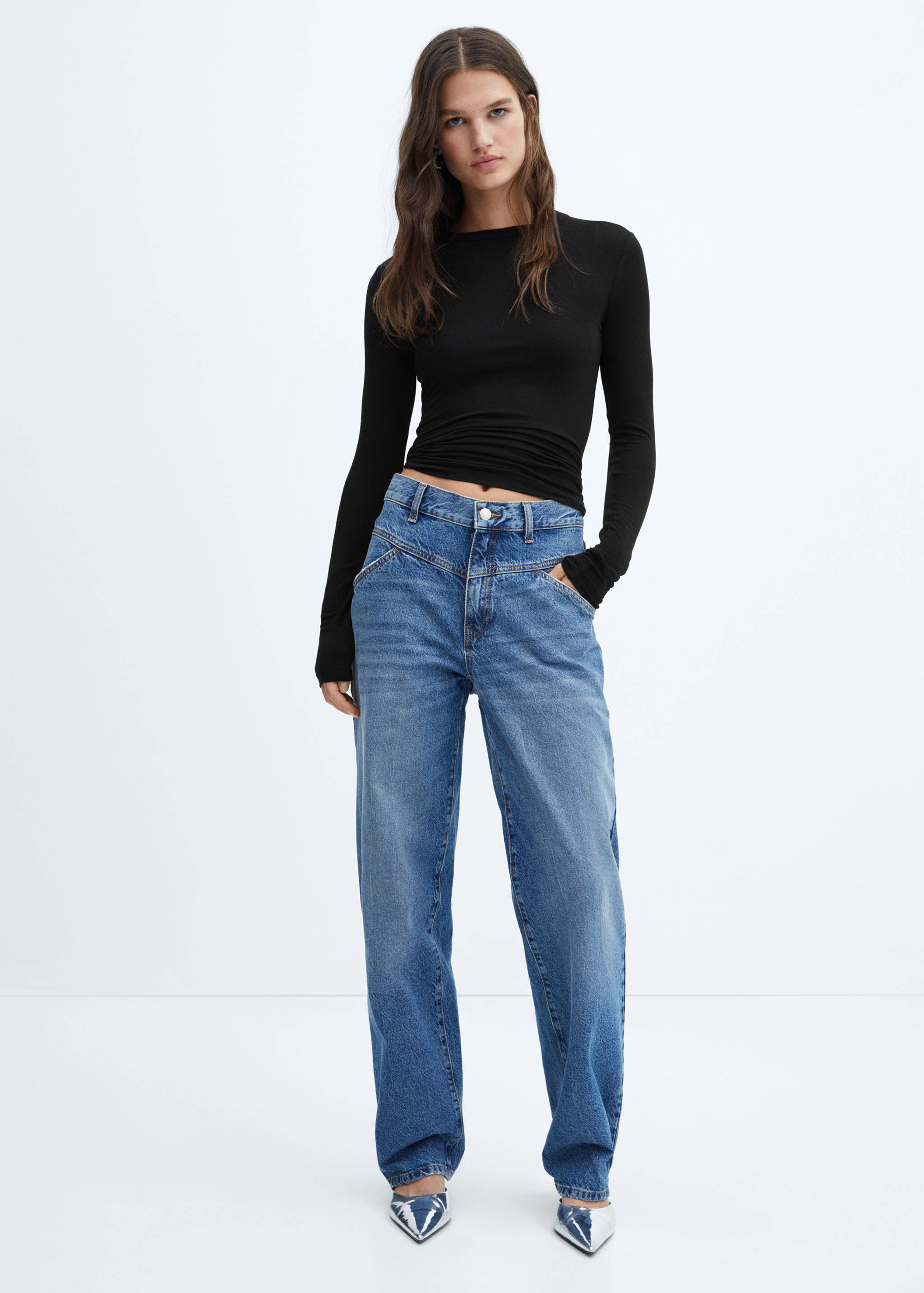 T-shirt manches longues col rond - Plan général