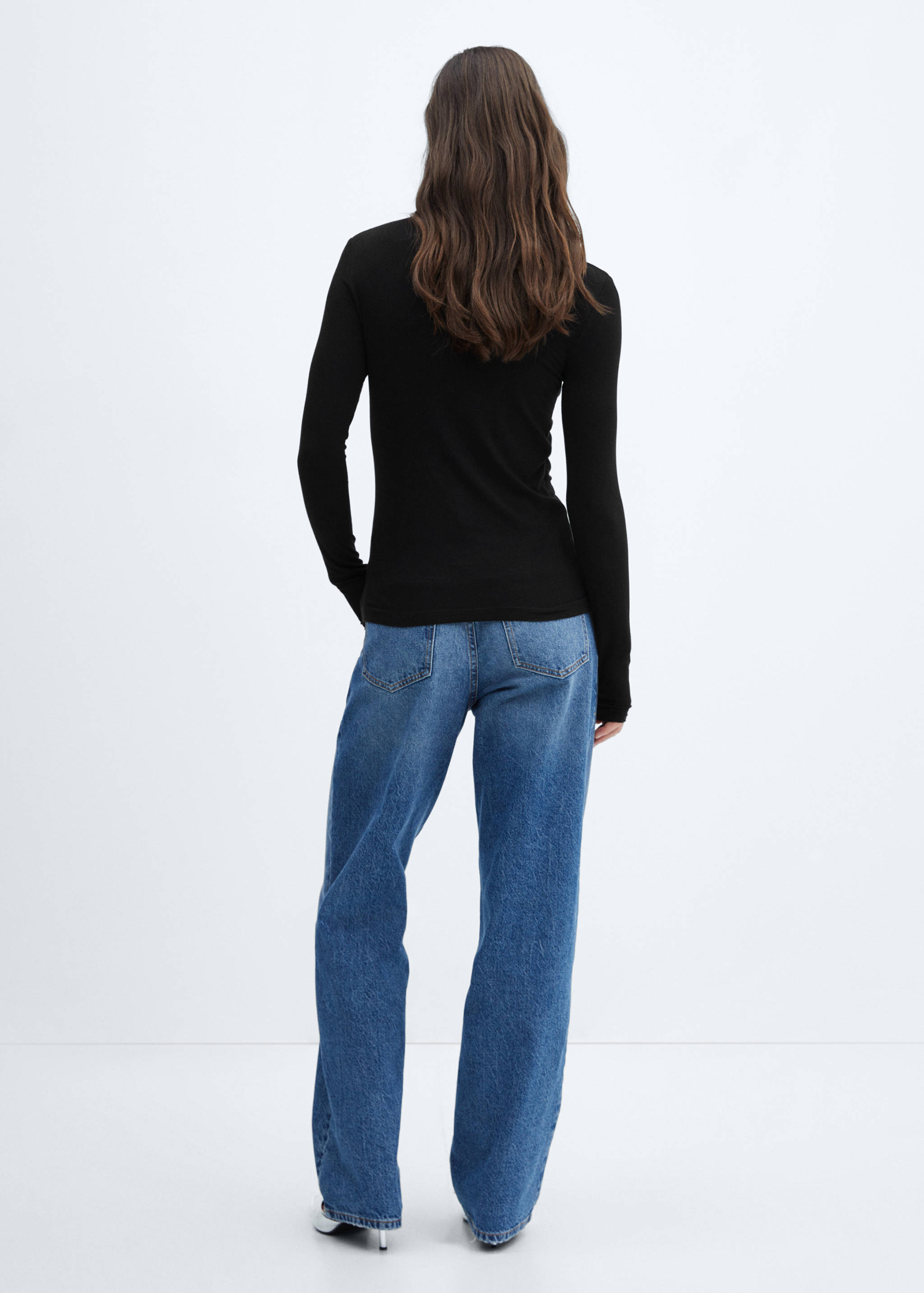 T-shirt manches longues col rond - Verso de l’article