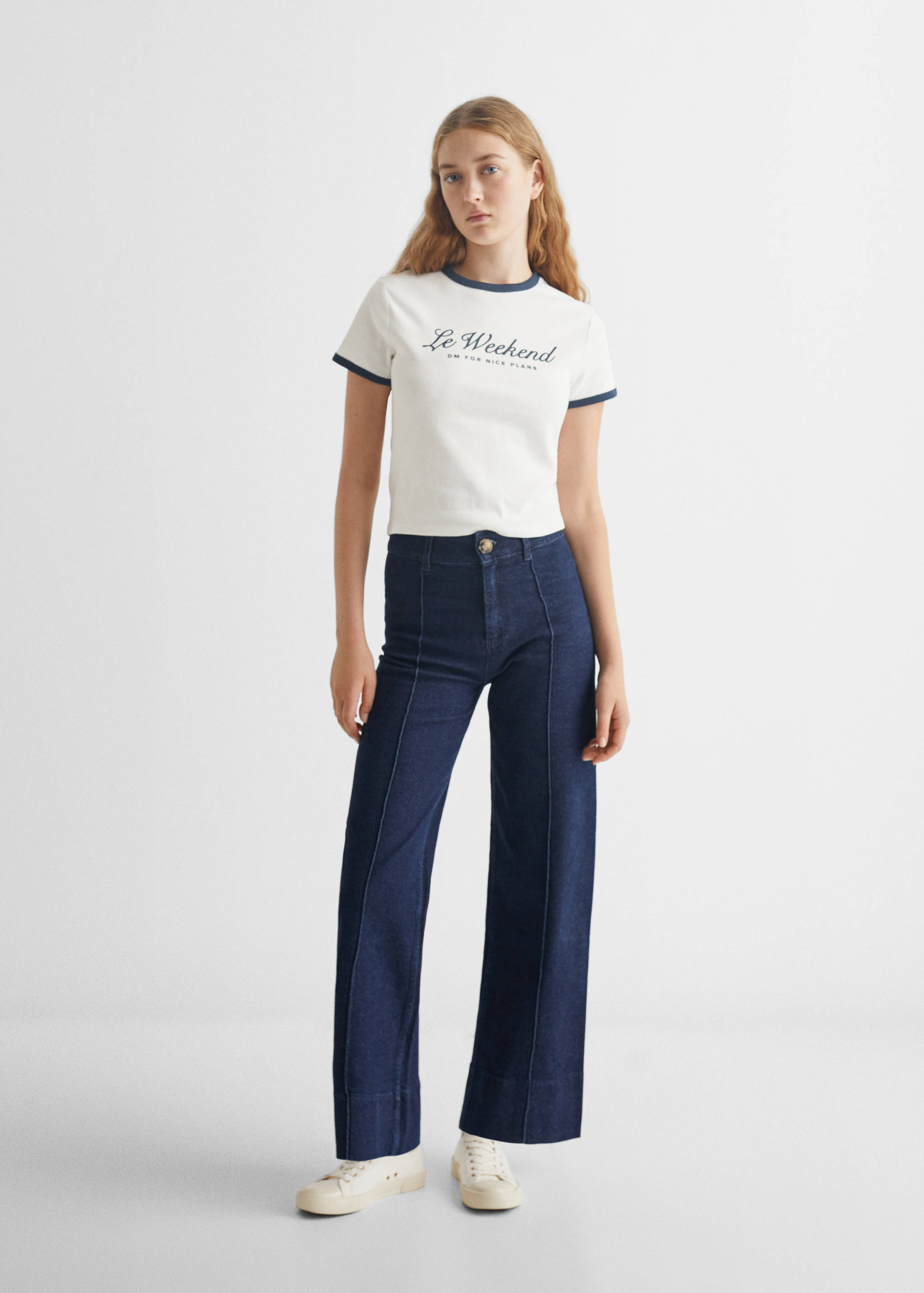 Message crop T-shirt - General plane