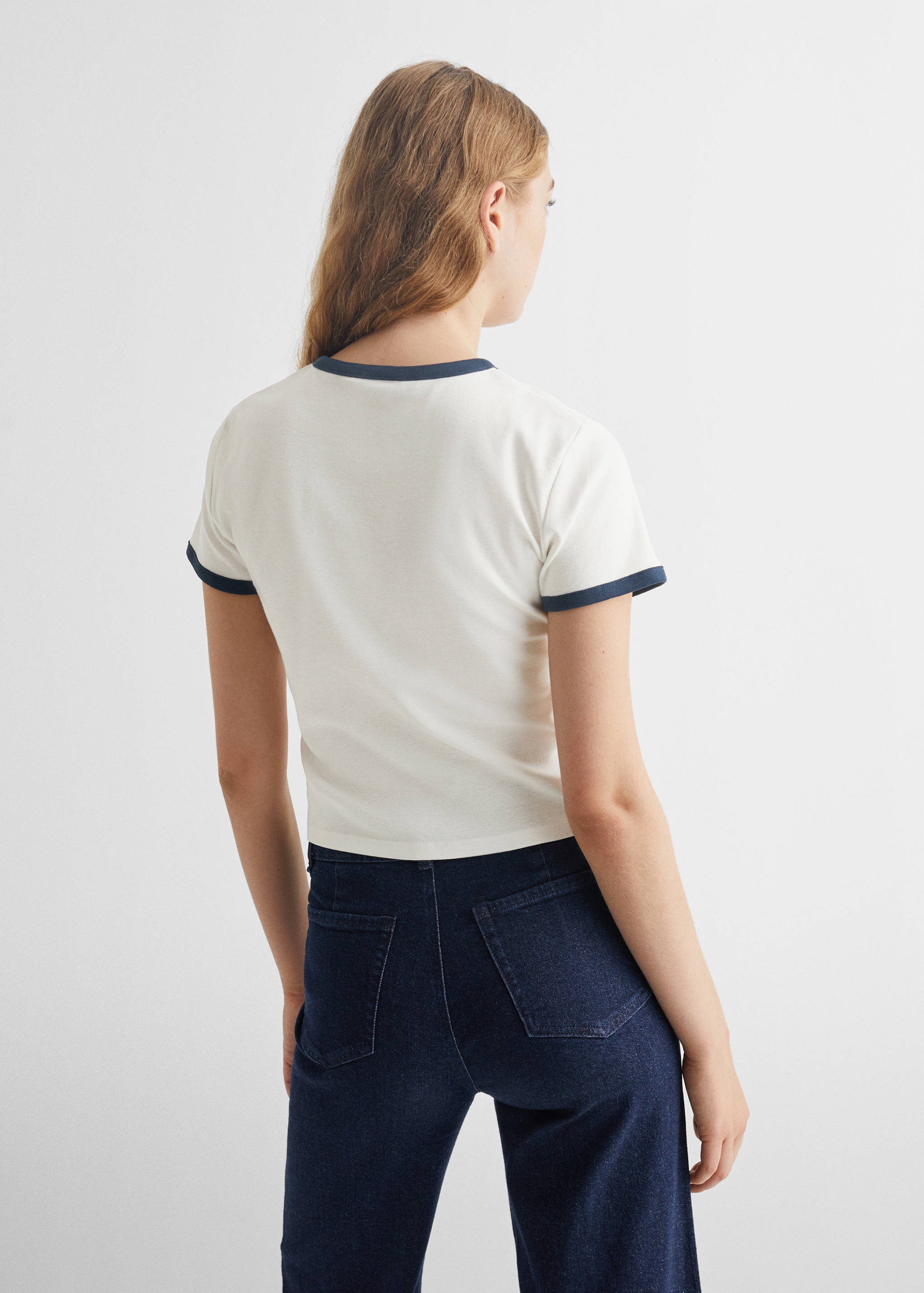 Message crop T-shirt - Reverse of the article