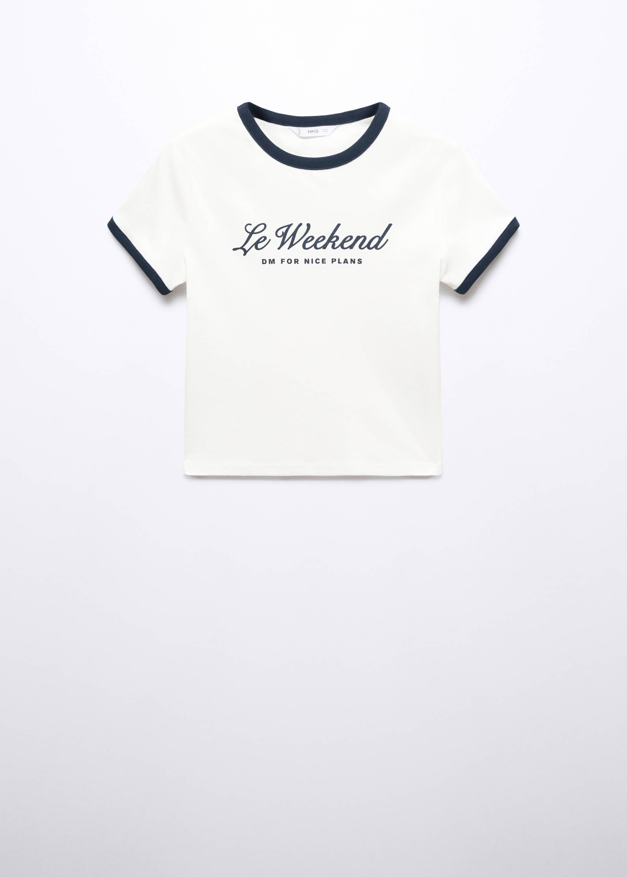 Message crop T-shirt - Article without model