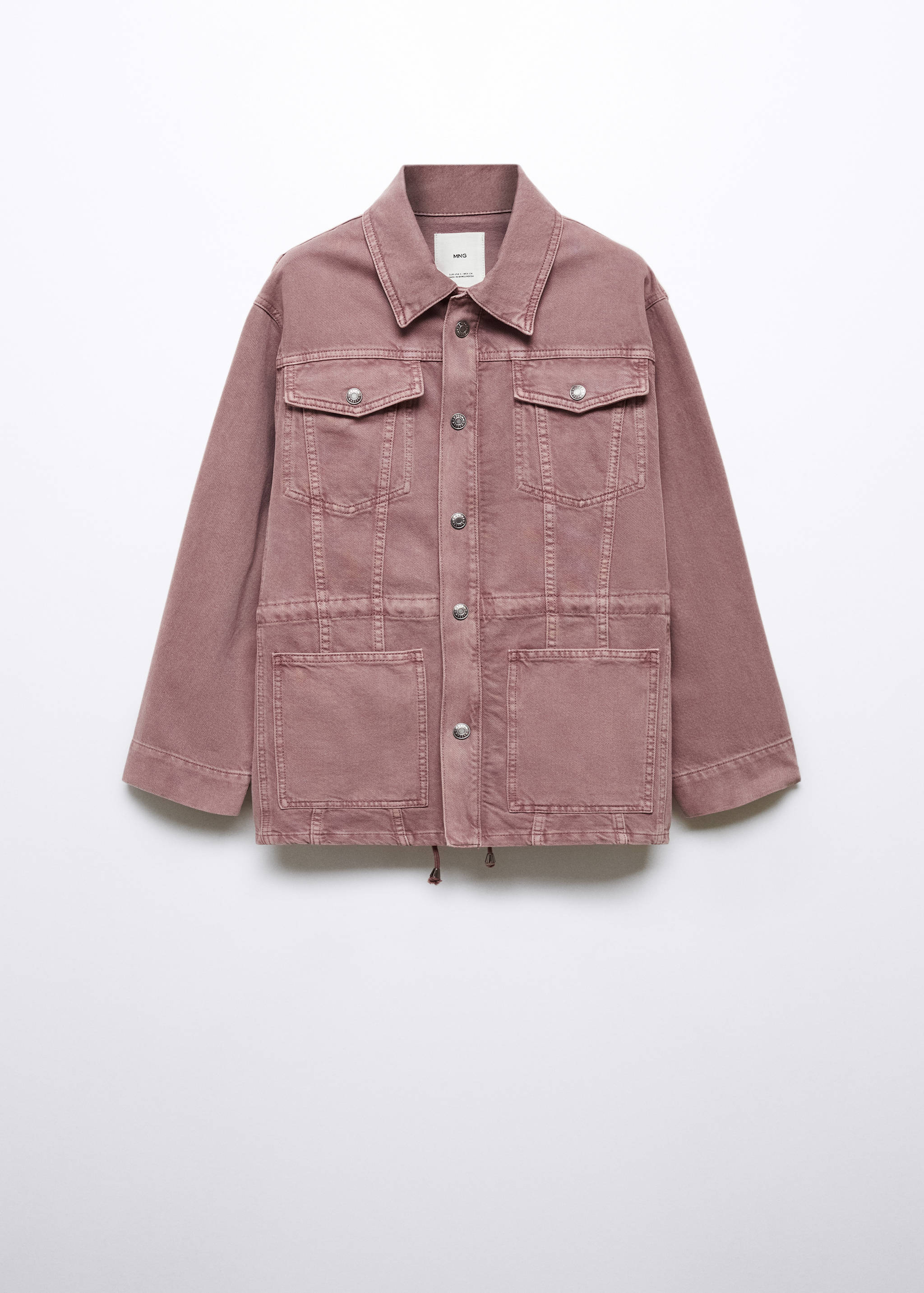 Denim jacket with drawstring - Article without model