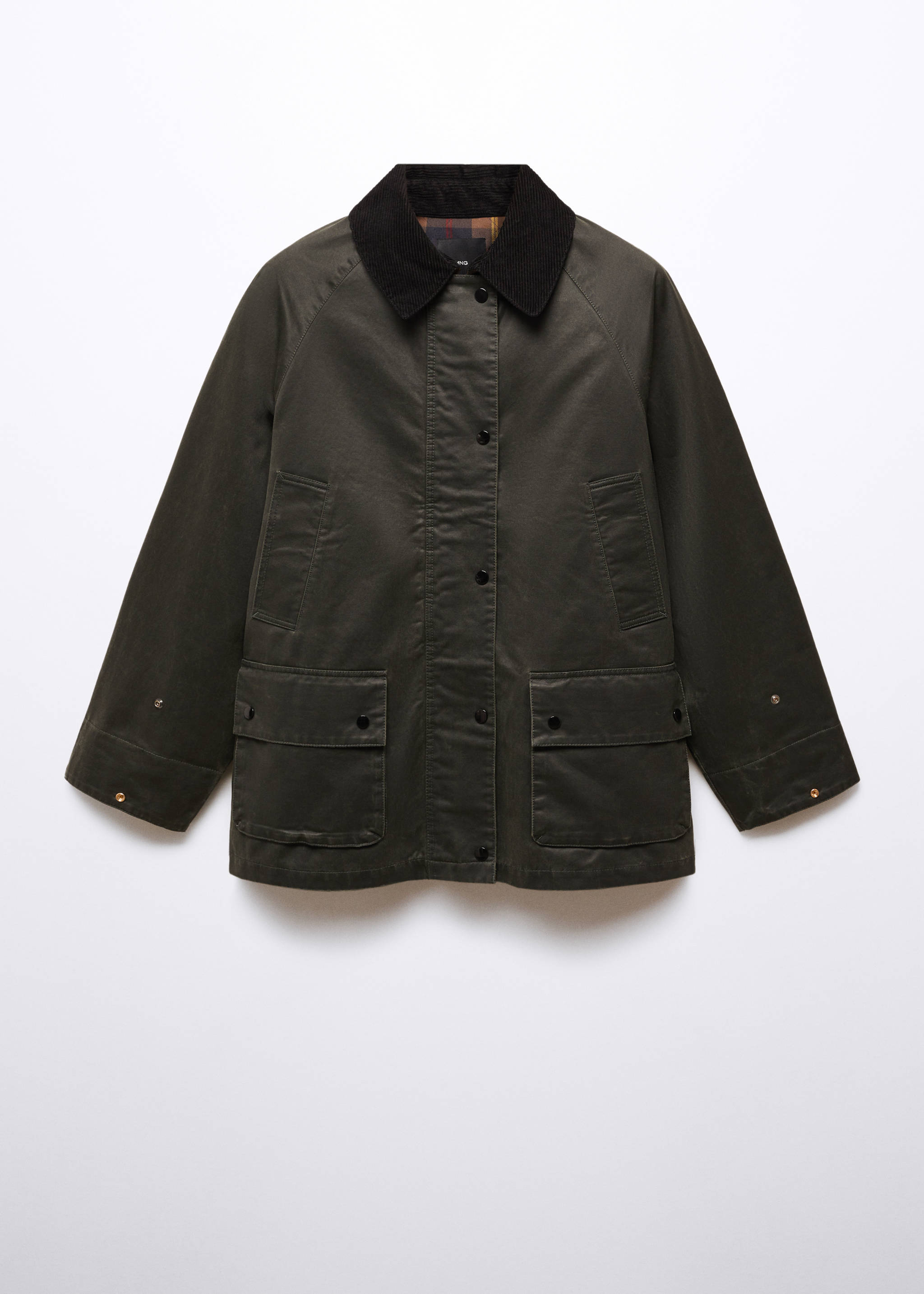 Waxed-effect short parka - Article without model