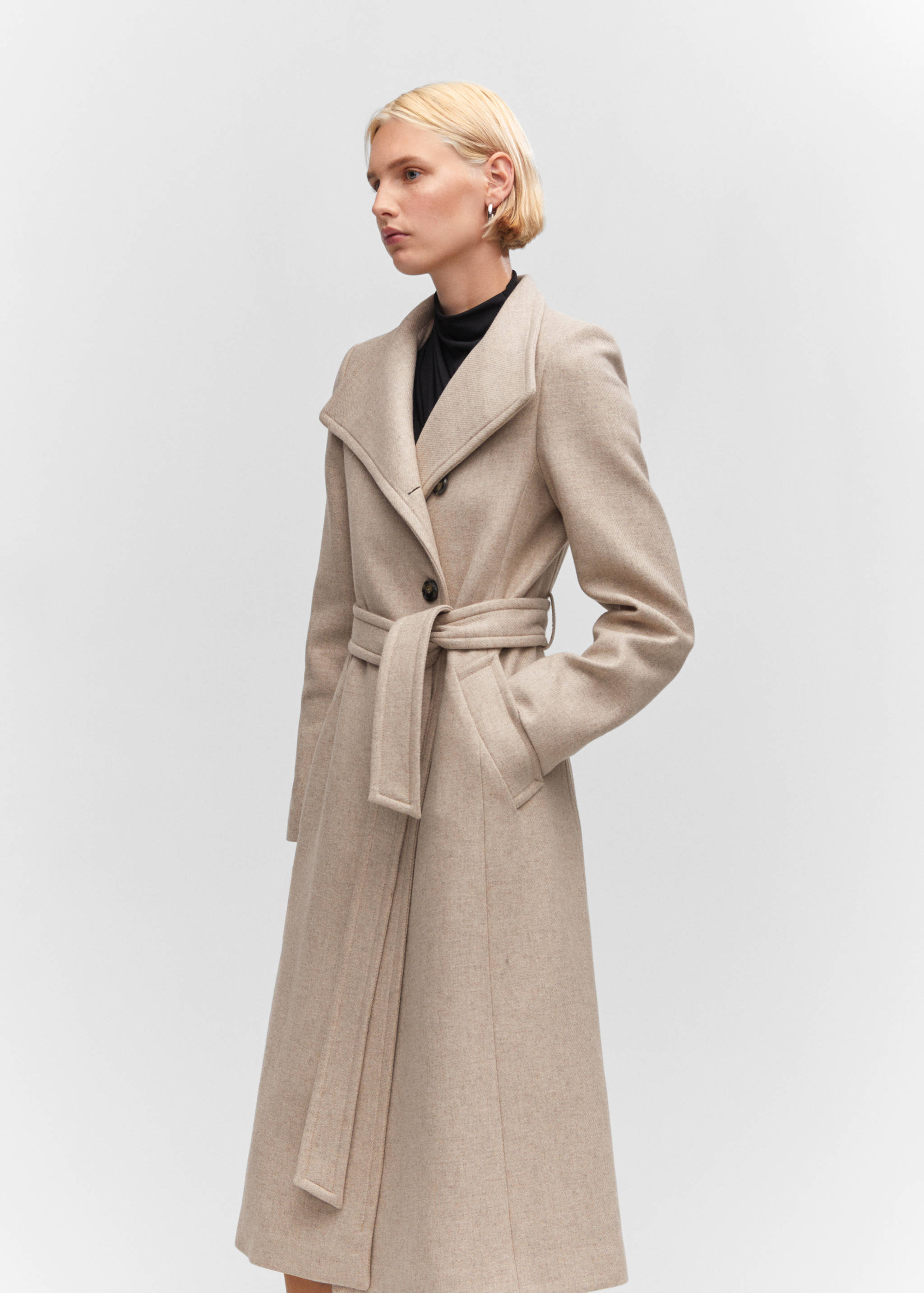 Belted Manteco wool coat - Medium plane