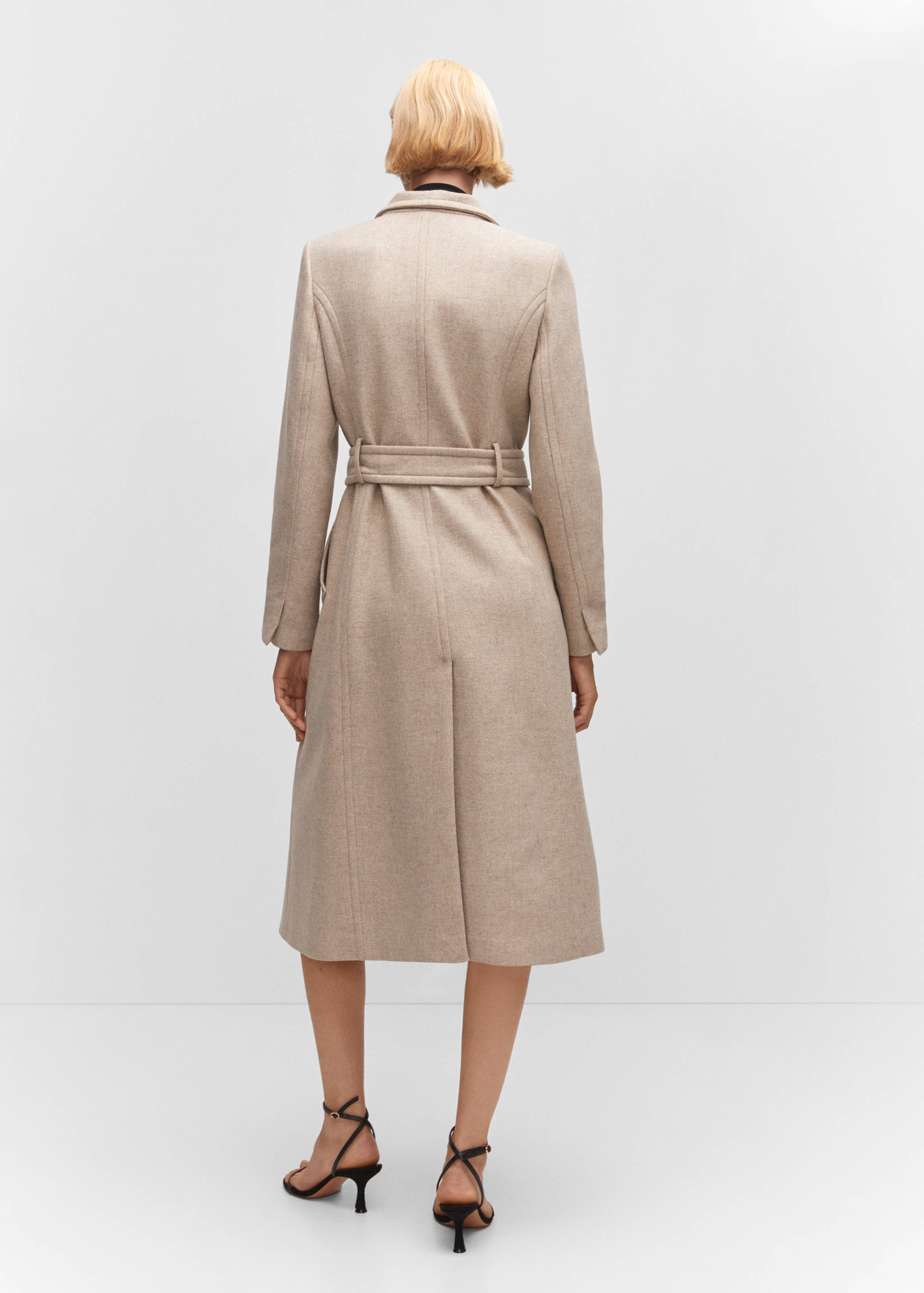Belted Manteco wool coat - Reverse of the article