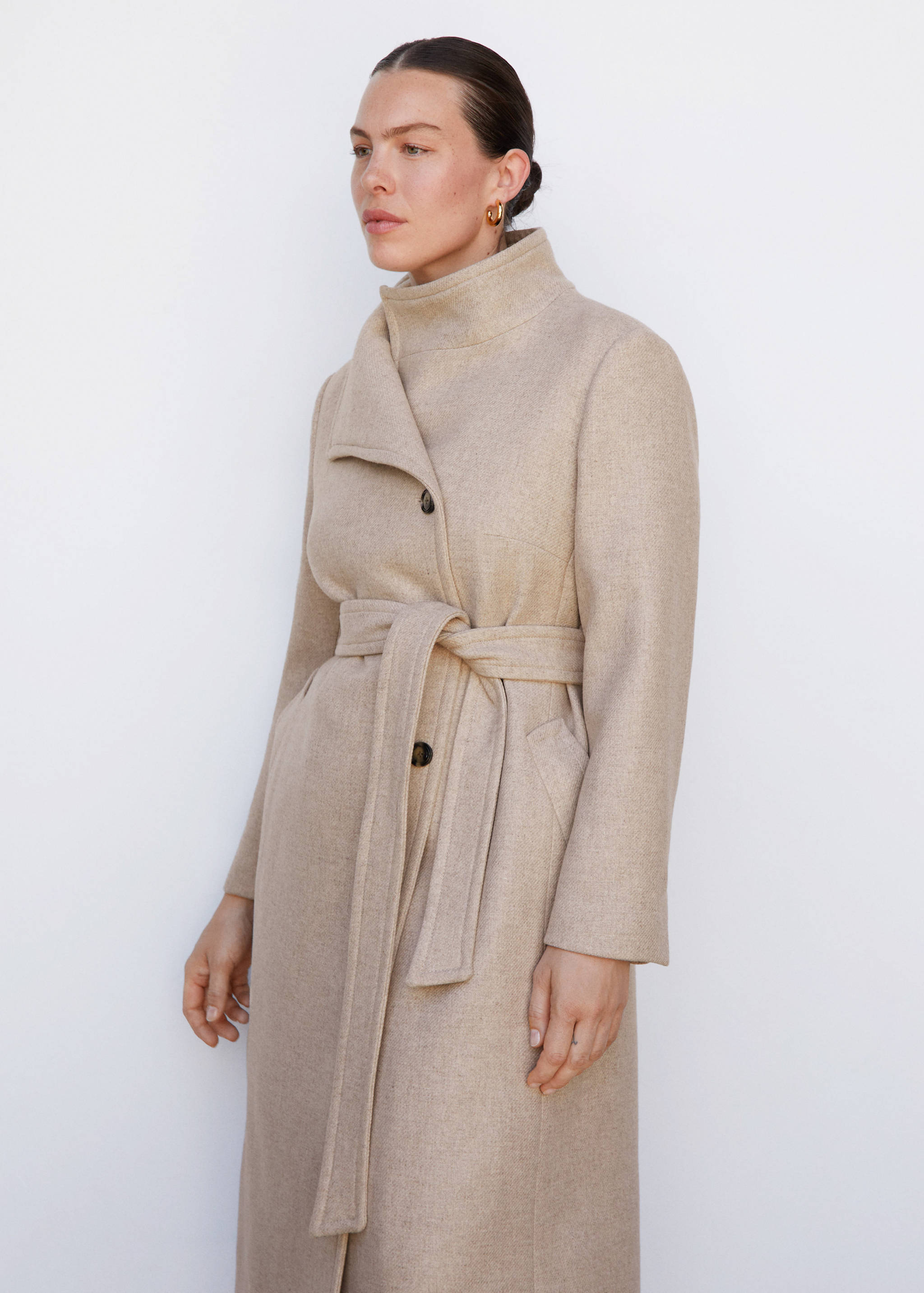 Belted Manteco wool coat - Details of the article 5
