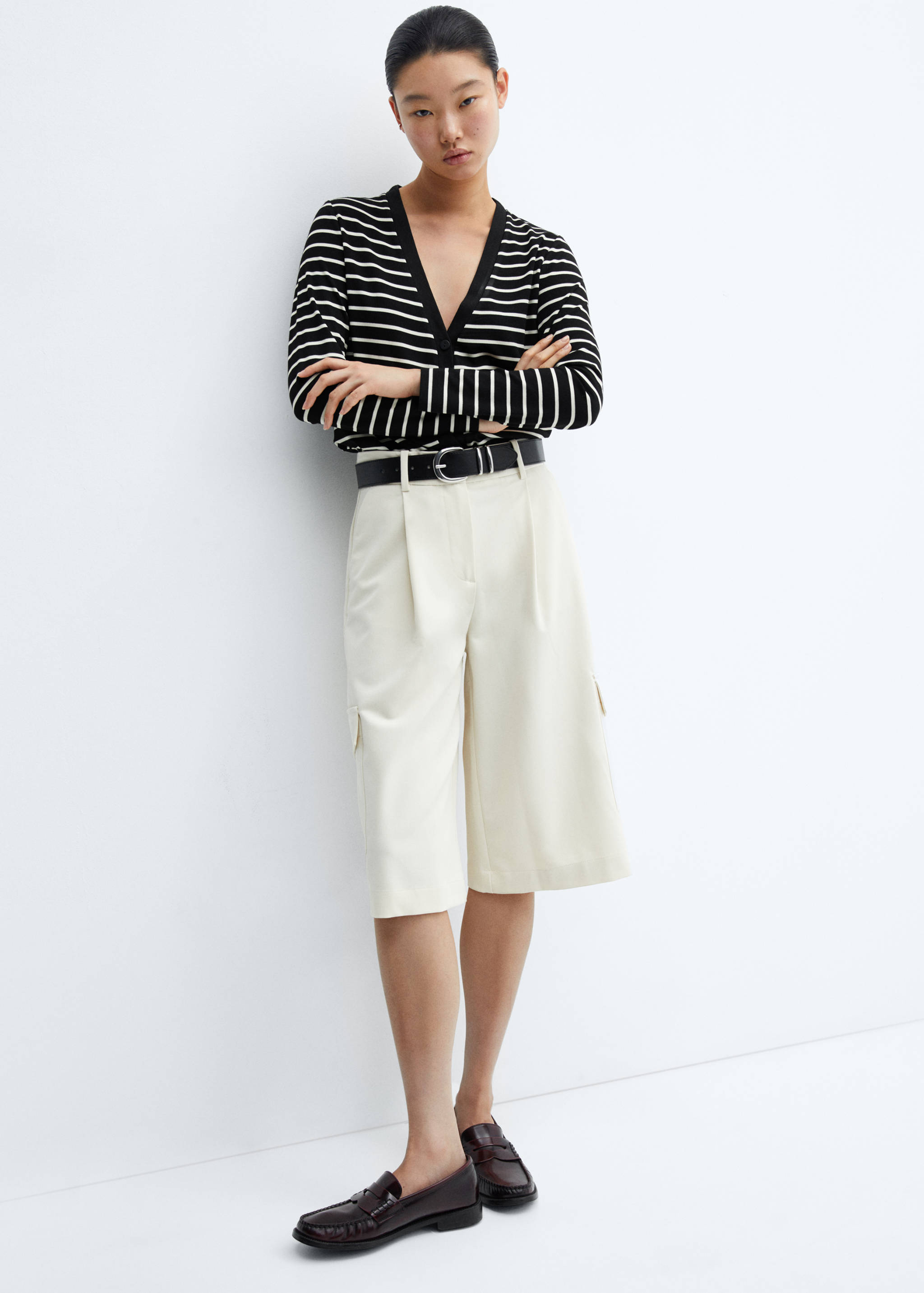 Cardigan rayures maille côtelée - Détail de l'article 2